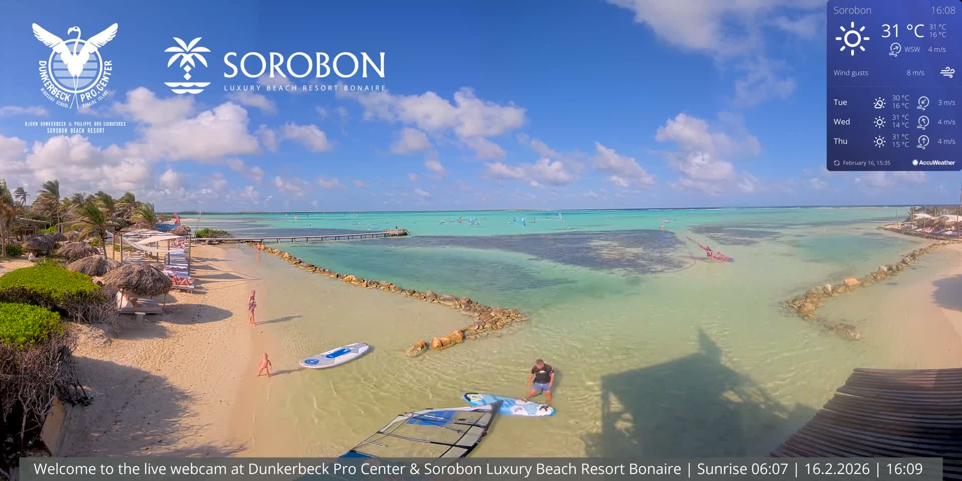 Carribean, Sorobon Beach Live Cam - Kralendijk, Bonaire, Bonaire Sint Eustatius and Saba, Netherland