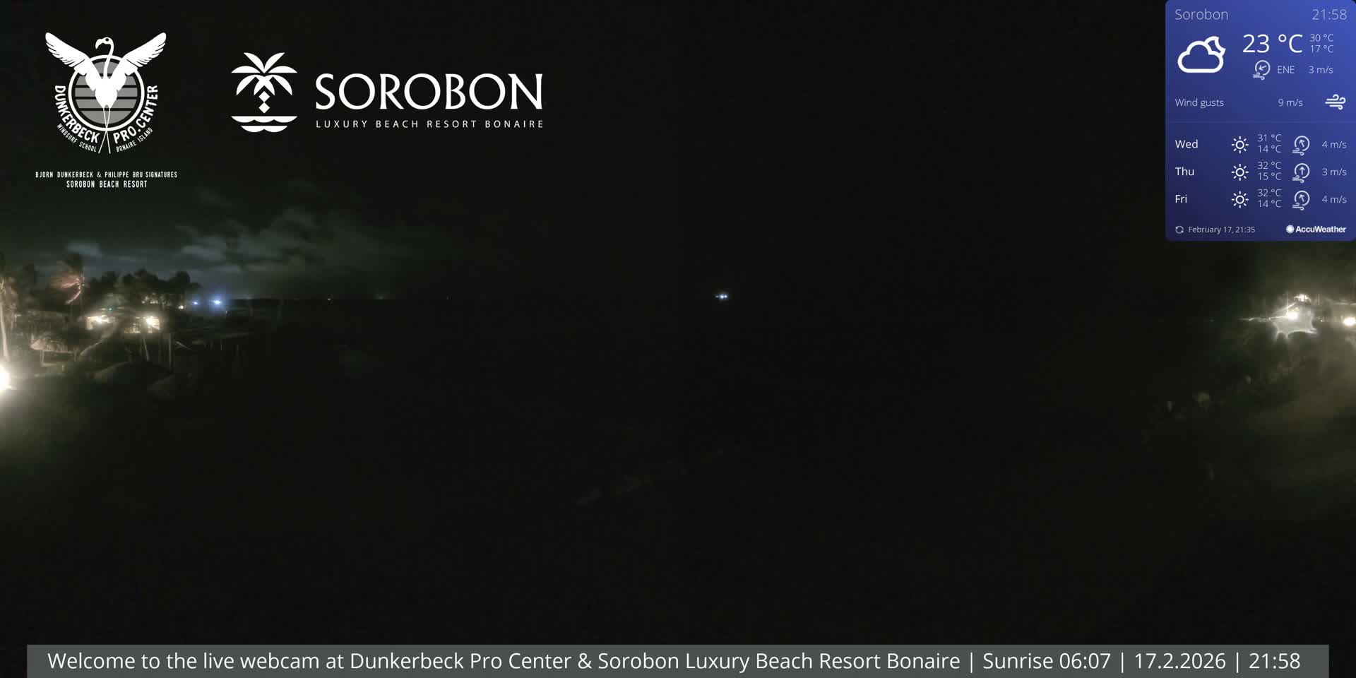 Carribean, Sorobon Beach Live Cam - Kralendijk, Bonaire, Bonaire Sint Eustatius and Saba, Netherland