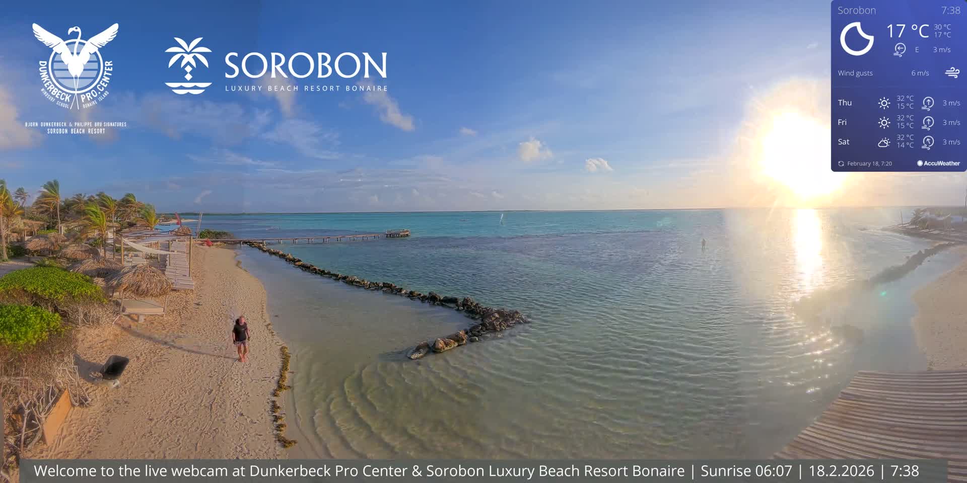 Carribean, Sorobon Beach Live Cam - Kralendijk, Bonaire, Bonaire Sint Eustatius and Saba, Netherland