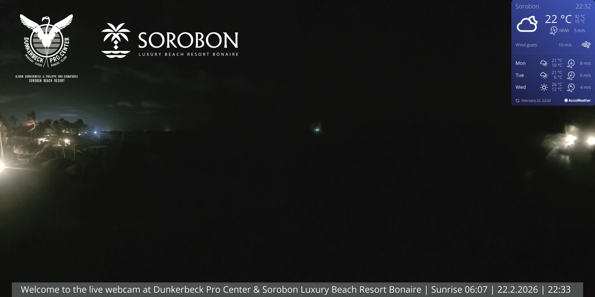 Carribean, Sorobon Beach Live Cam - Kralendijk, Bonaire, Bonaire Sint Eustatius and Saba, Netherland