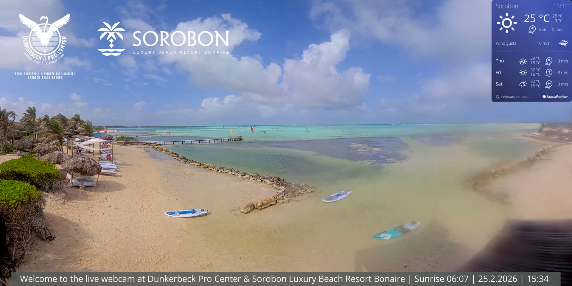 Carribean, Sorobon Beach Live Cam - Kralendijk, Bonaire, Bonaire Sint Eustatius and Saba, Netherland