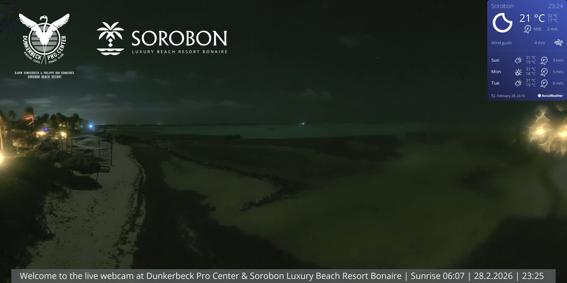 Carribean, Sorobon Beach Live Cam - Kralendijk, Bonaire, Bonaire Sint Eustatius and Saba, Netherland