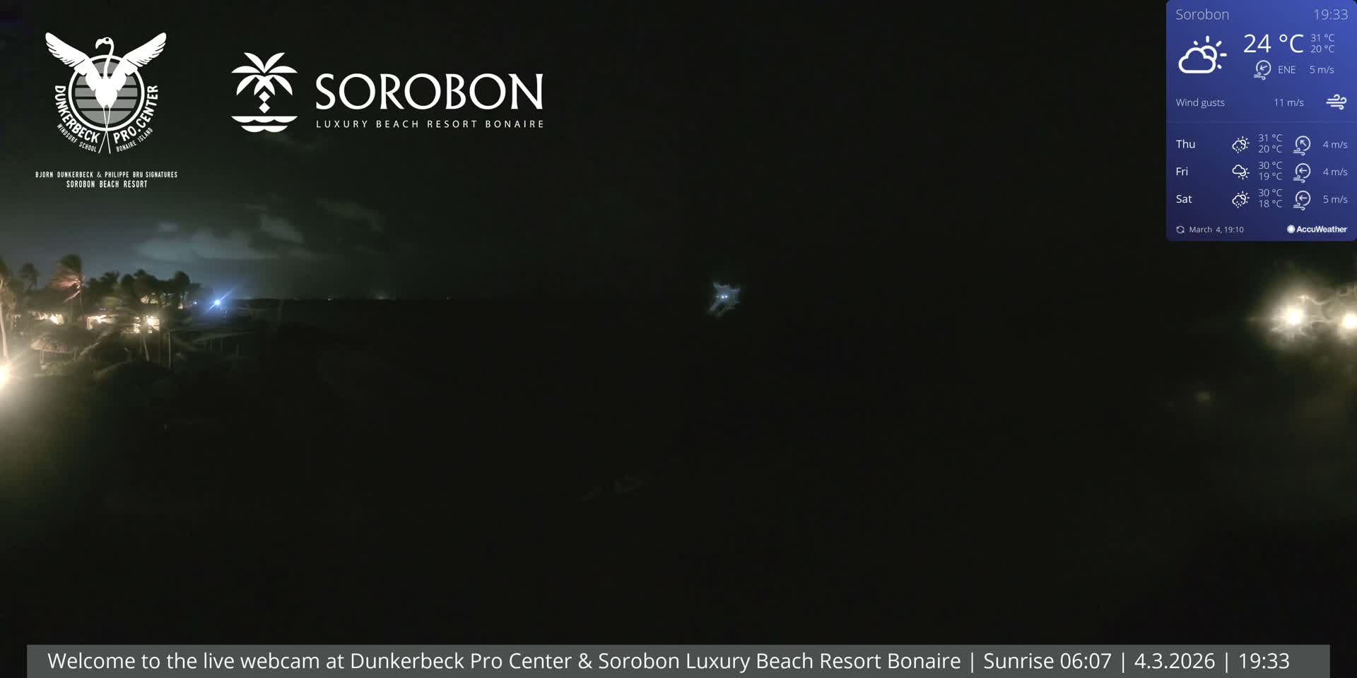 Carribean, Sorobon Beach Live Cam - Kralendijk, Bonaire, Bonaire Sint Eustatius and Saba, Netherland