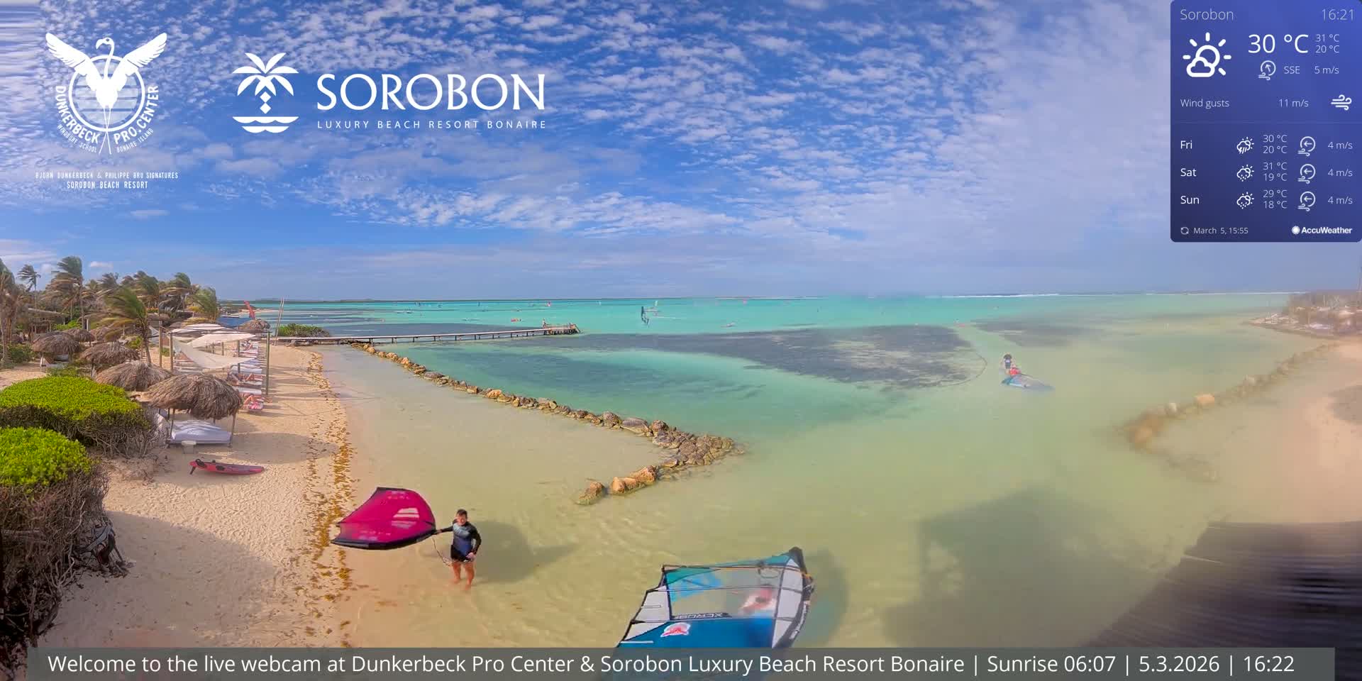 Carribean, Sorobon Beach Live Cam - Kralendijk, Bonaire, Bonaire Sint Eustatius and Saba, Netherland