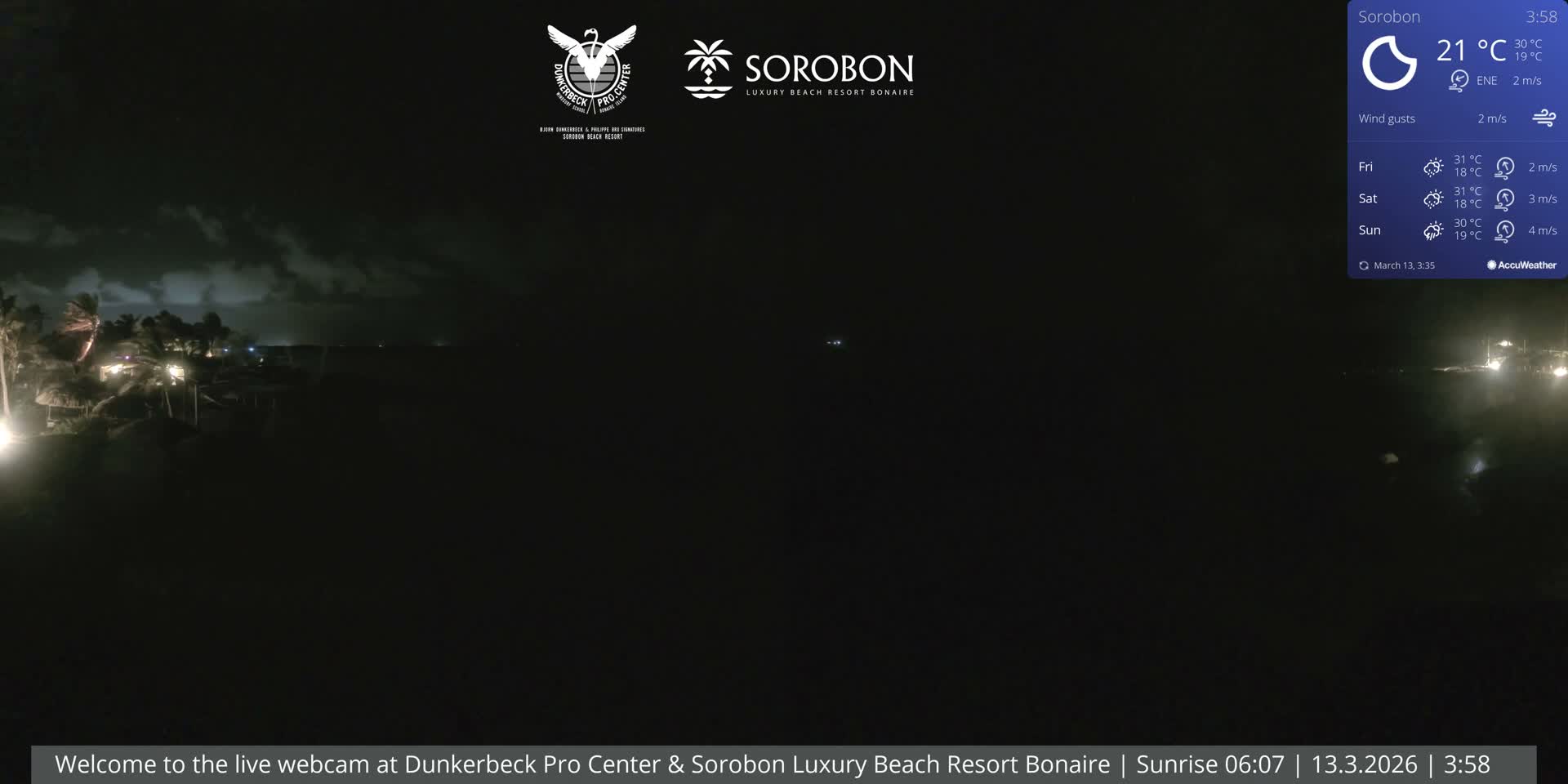 Carribean, Sorobon Beach Live Cam - Kralendijk, Bonaire, Bonaire Sint Eustatius and Saba, Netherland