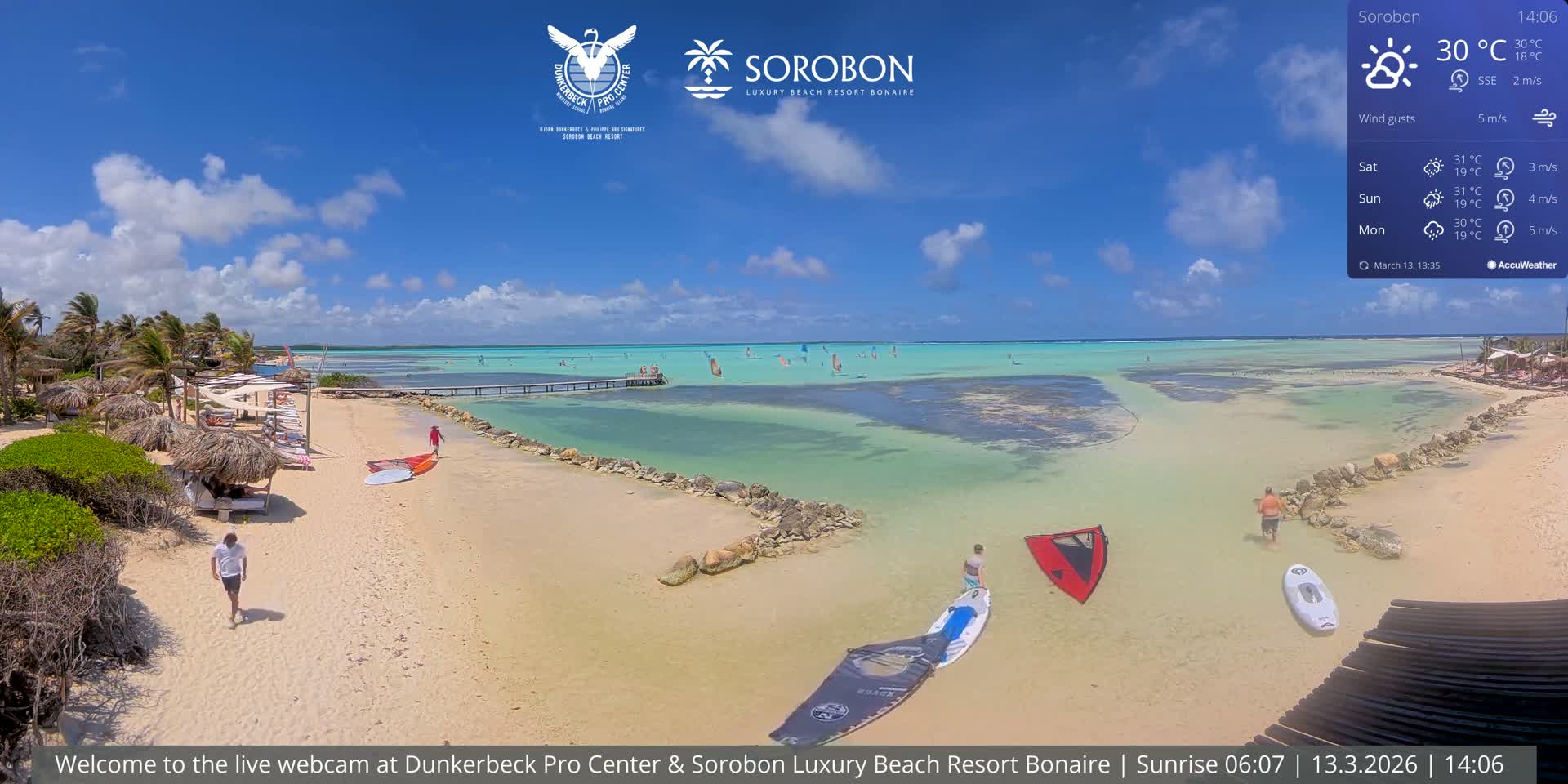 Carribean, Sorobon Beach Live Cam - Kralendijk, Bonaire, Bonaire Sint Eustatius and Saba, Netherland