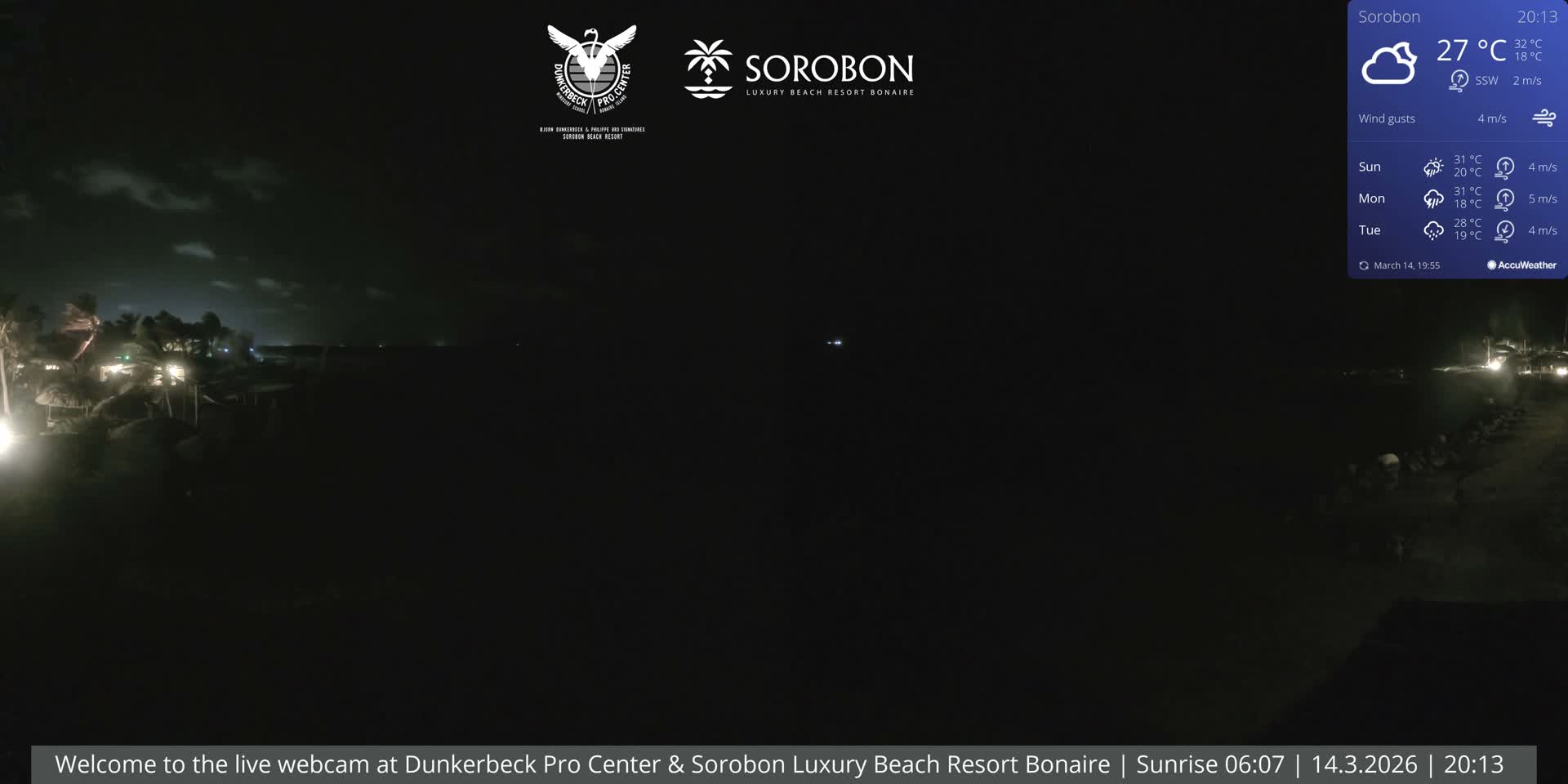 Carribean, Sorobon Beach Live Cam - Kralendijk, Bonaire, Bonaire Sint Eustatius and Saba, Netherland