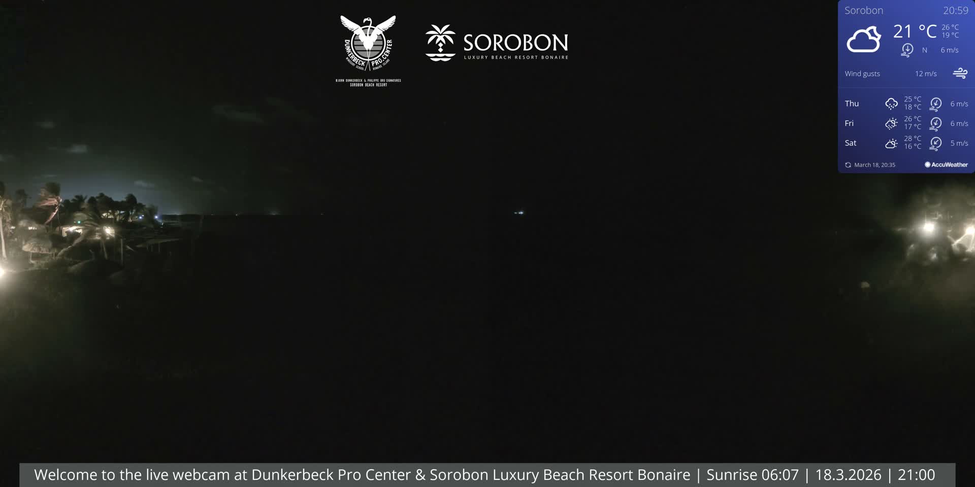 Carribean, Sorobon Beach Live Cam - Kralendijk, Bonaire, Bonaire Sint Eustatius and Saba, Netherland