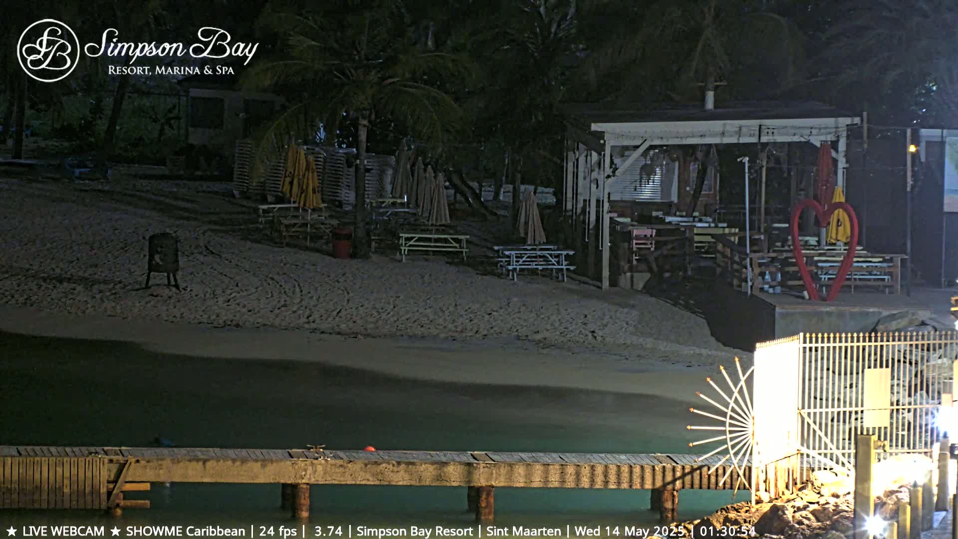 Carribean , Sint Maarten Kim Sha Beach Live Cam - Simpson Bay, Sint Maarten, Netherland