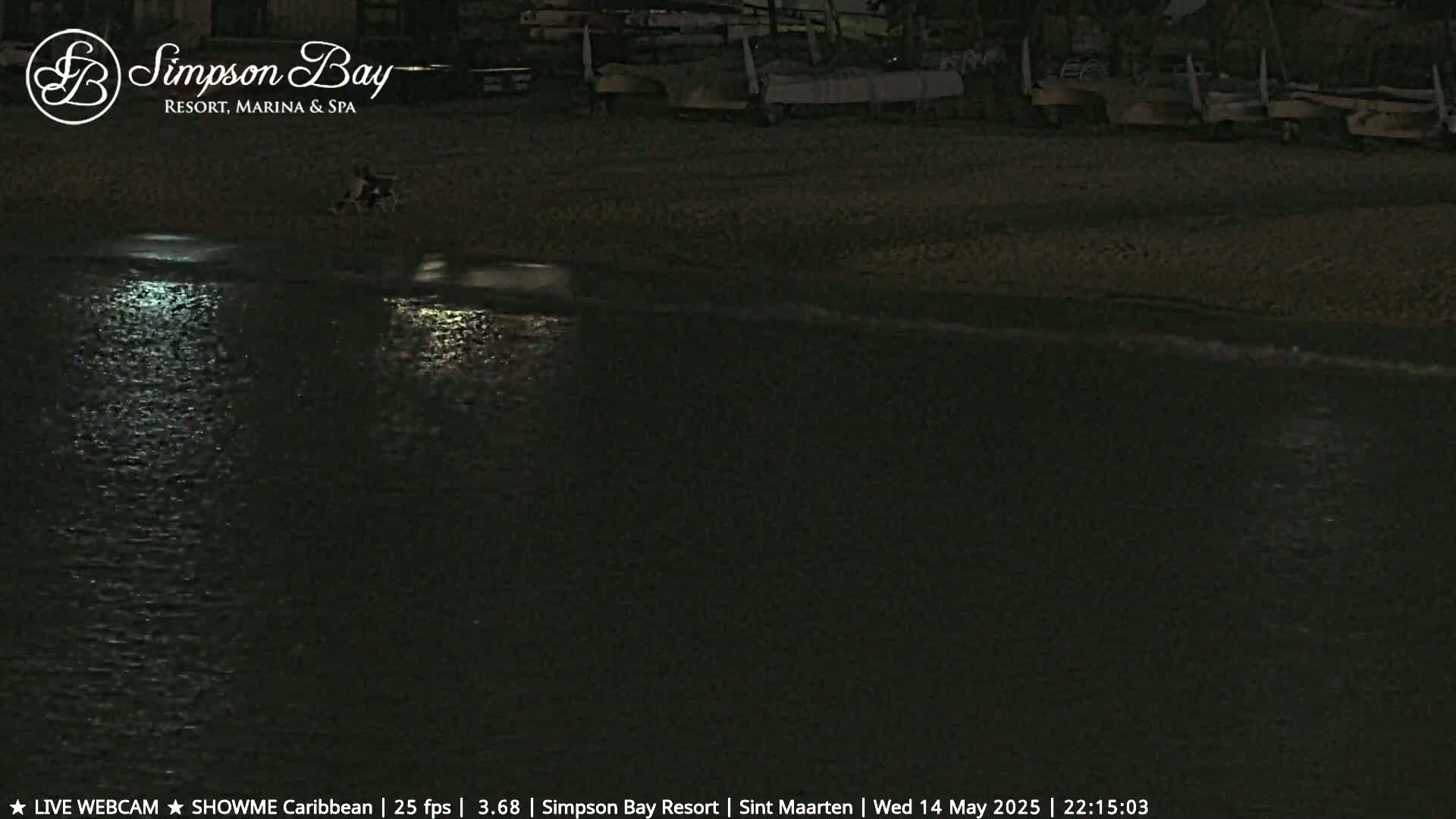 Carribean , Sint Maarten Kim Sha Beach Live Cam - Simpson Bay, Sint Maarten, Netherland