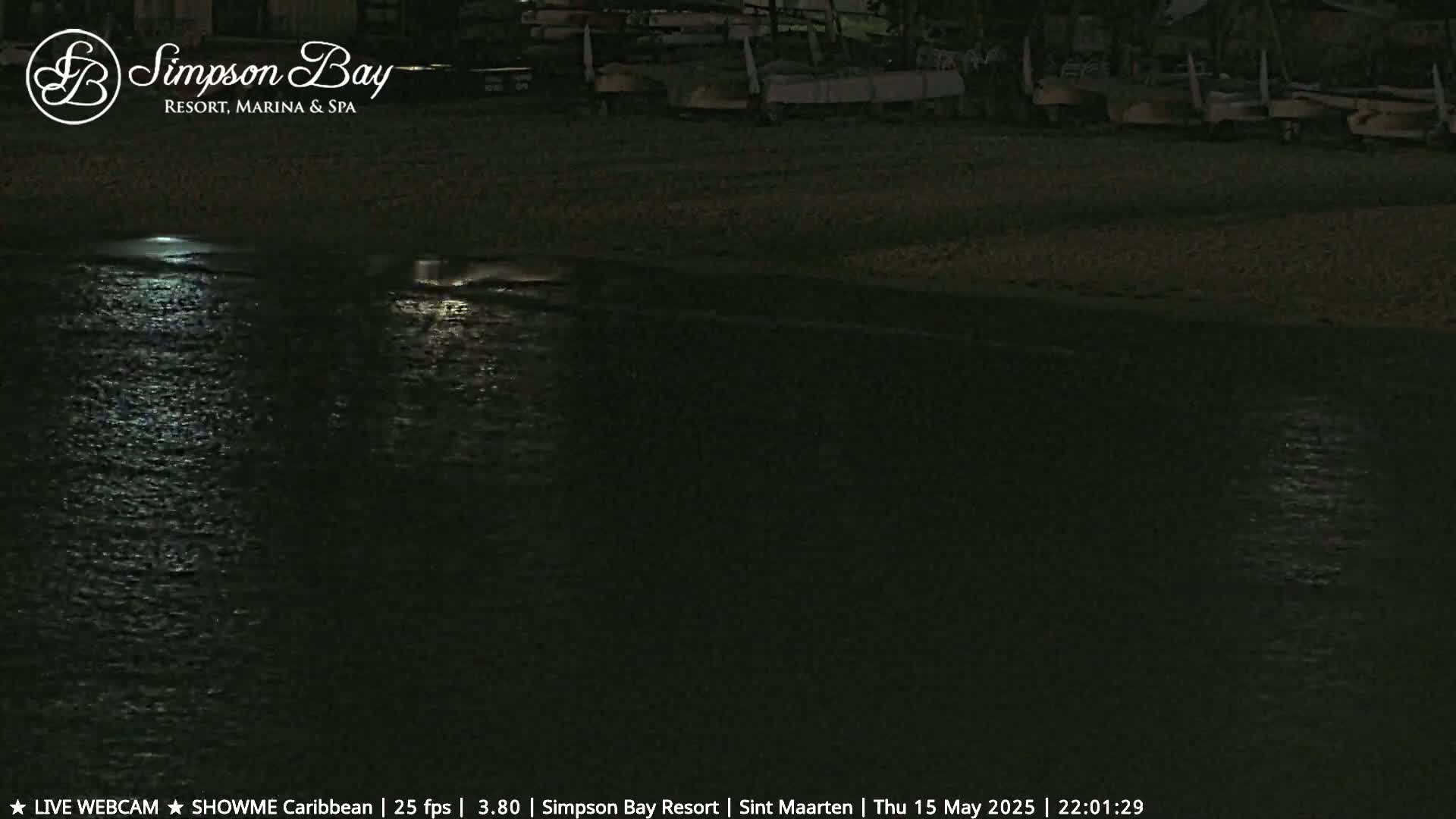 Carribean , Sint Maarten Kim Sha Beach Live Cam - Simpson Bay, Sint Maarten, Netherland