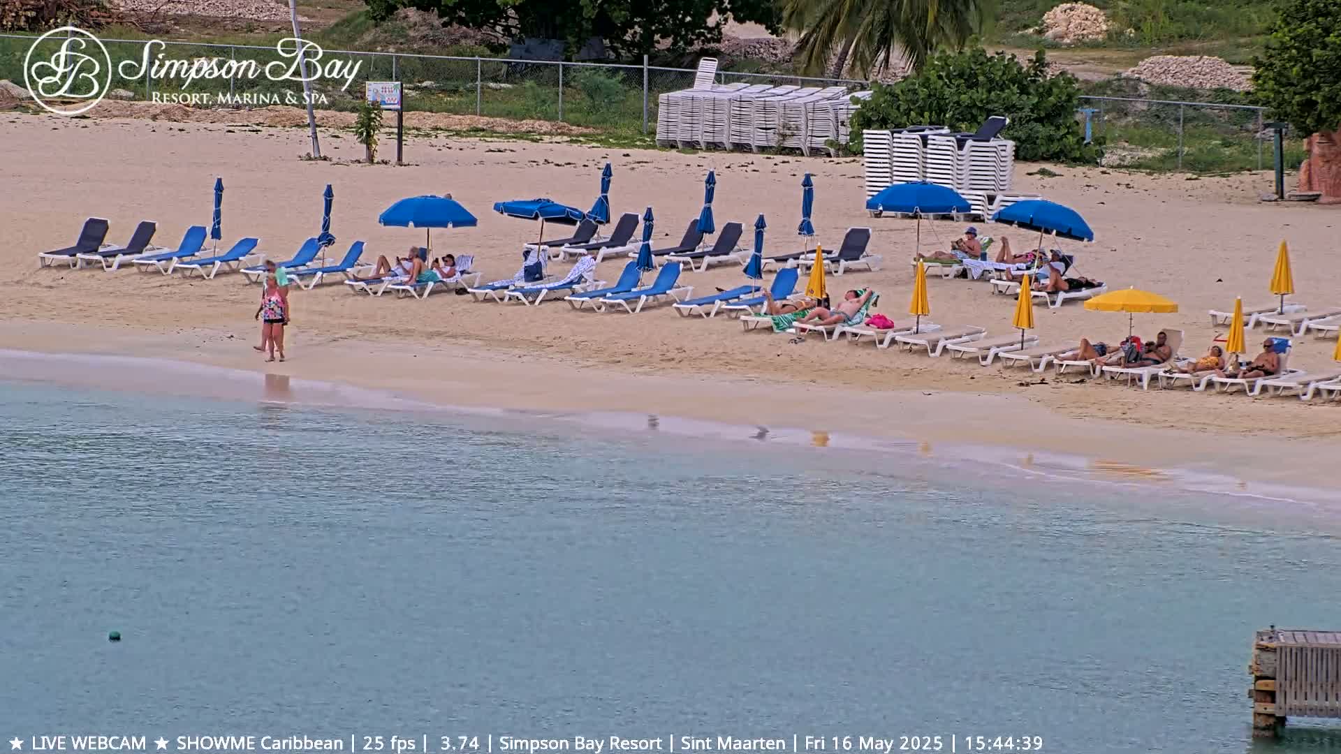Carribean , Sint Maarten Kim Sha Beach Live Cam - Simpson Bay, Sint Maarten, Netherland