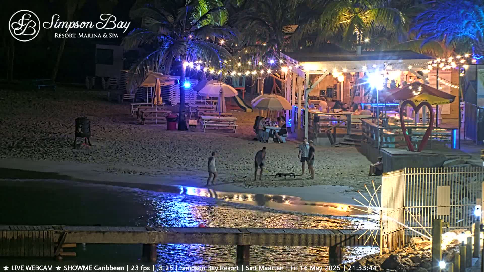Carribean , Sint Maarten Kim Sha Beach Live Cam - Simpson Bay, Sint Maarten, Netherland