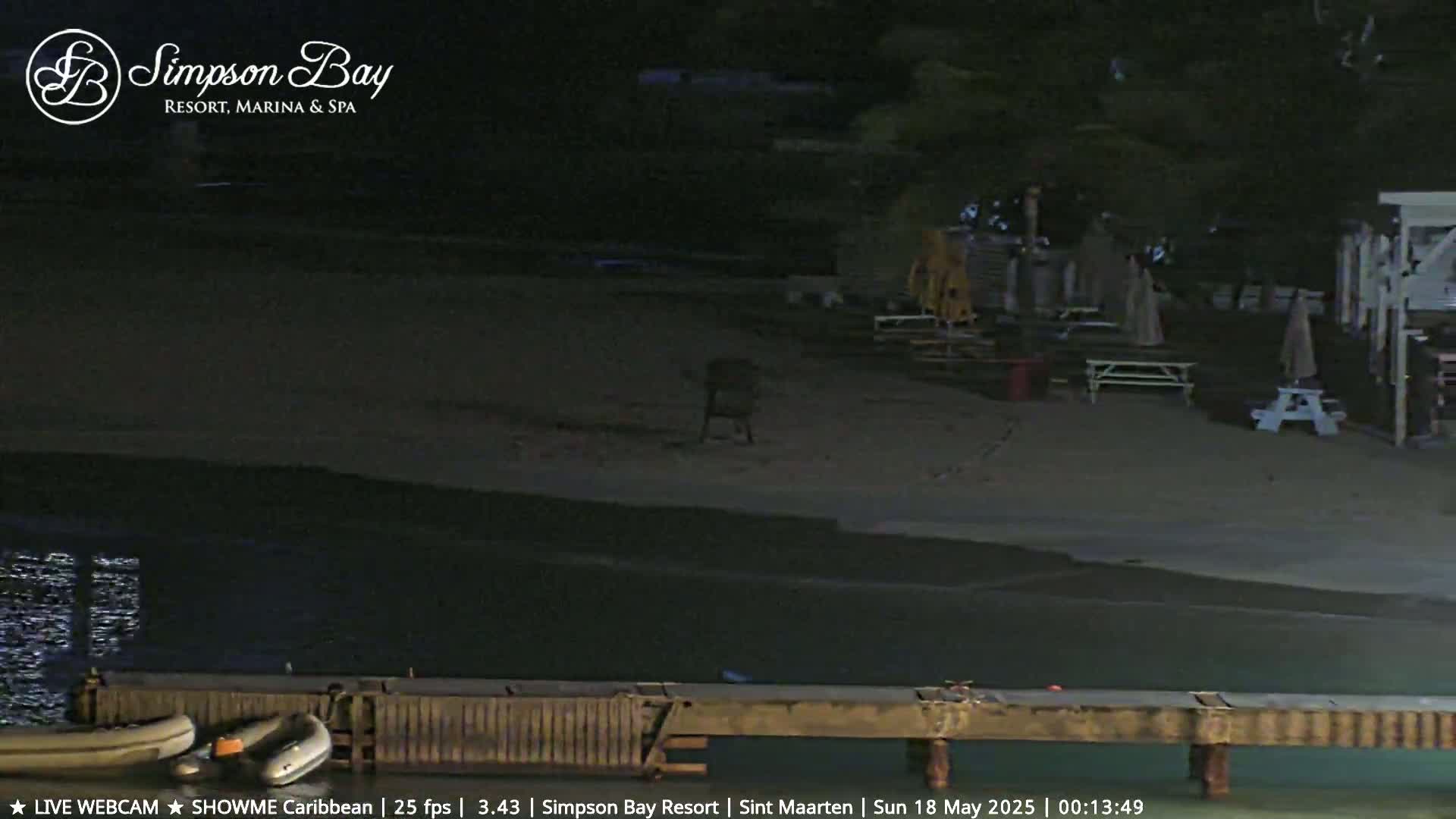 Carribean , Sint Maarten Kim Sha Beach Live Cam - Simpson Bay, Sint Maarten, Netherland