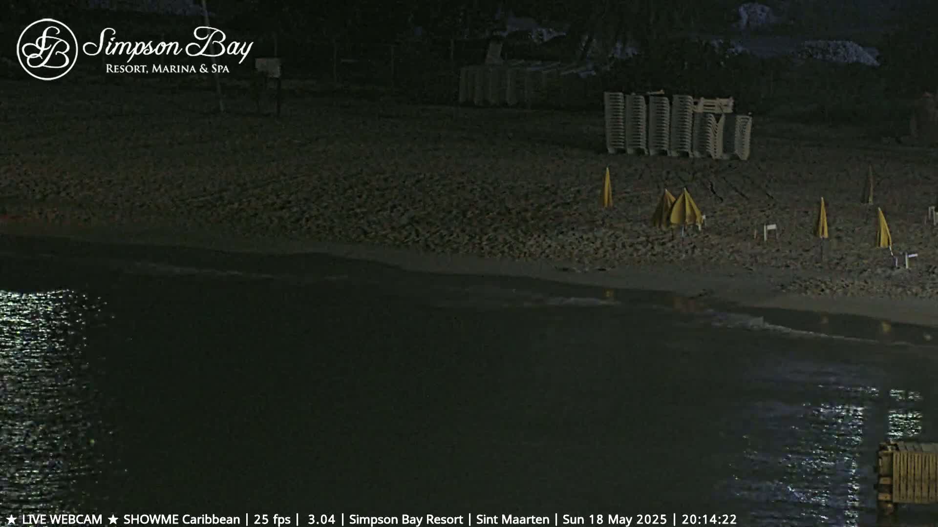 Carribean , Sint Maarten Kim Sha Beach Live Cam - Simpson Bay, Sint Maarten, Netherland