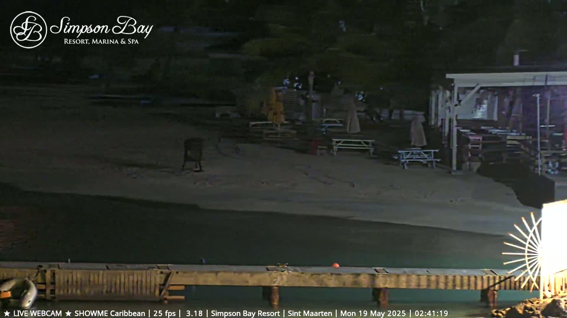 Carribean , Sint Maarten Kim Sha Beach Live Cam - Simpson Bay, Sint Maarten, Netherland