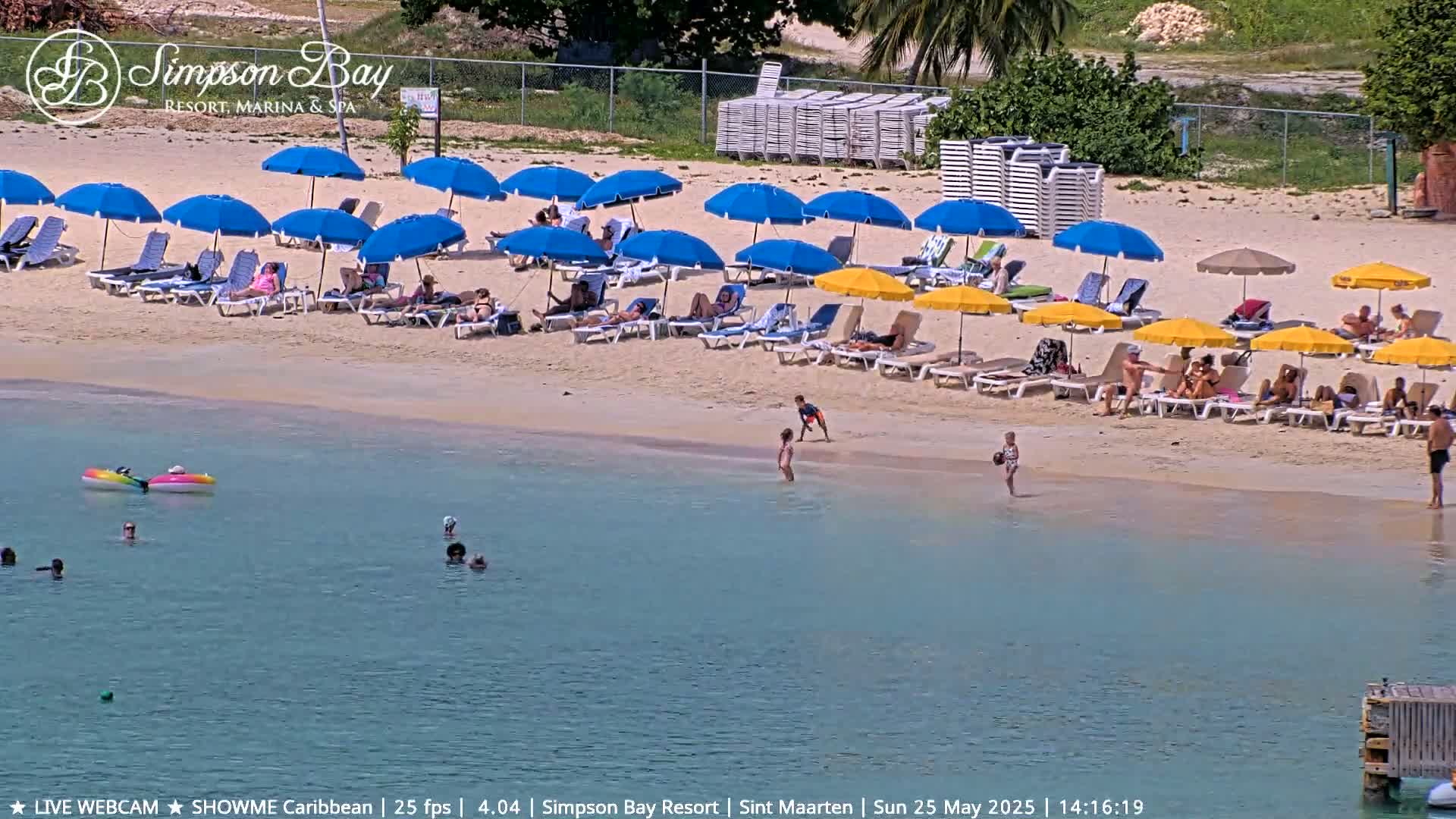 Carribean , Sint Maarten Kim Sha Beach Live Cam - Simpson Bay, Sint Maarten, Netherland