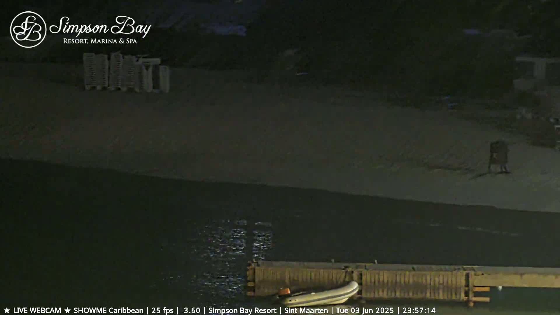 Carribean , Sint Maarten Kim Sha Beach Live Cam - Simpson Bay, Sint Maarten, Netherland