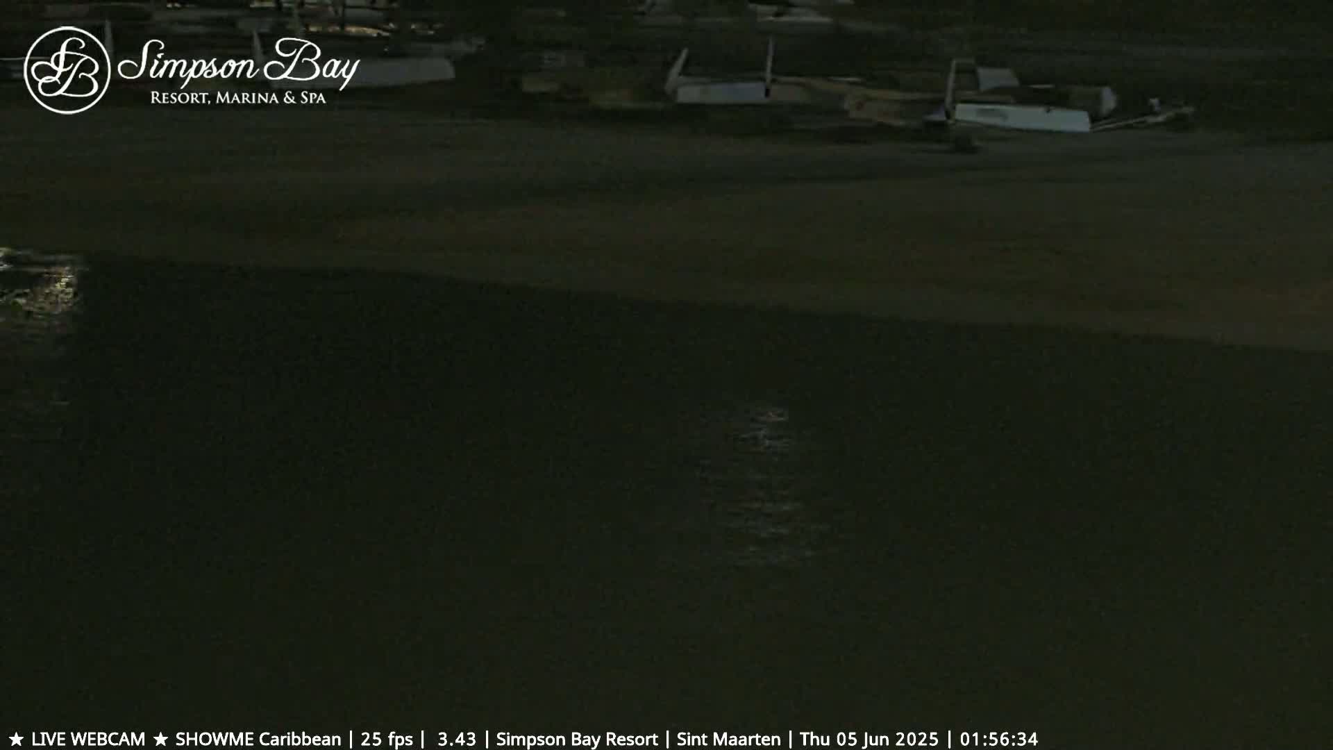 Carribean , Sint Maarten Kim Sha Beach Live Cam - Simpson Bay, Sint Maarten, Netherland