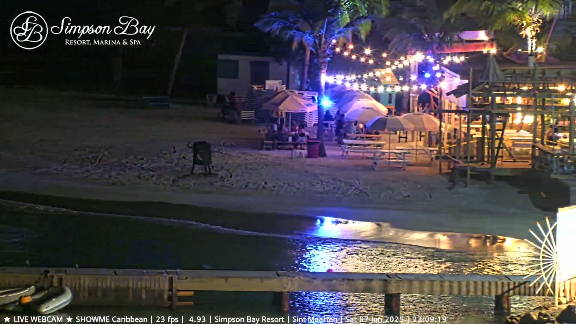 Carribean , Sint Maarten Kim Sha Beach Live Cam - Simpson Bay, Sint Maarten, Netherland