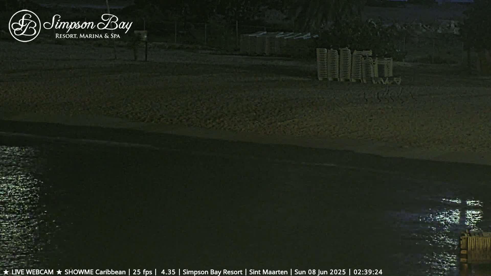 Carribean , Sint Maarten Kim Sha Beach Live Cam - Simpson Bay, Sint Maarten, Netherland