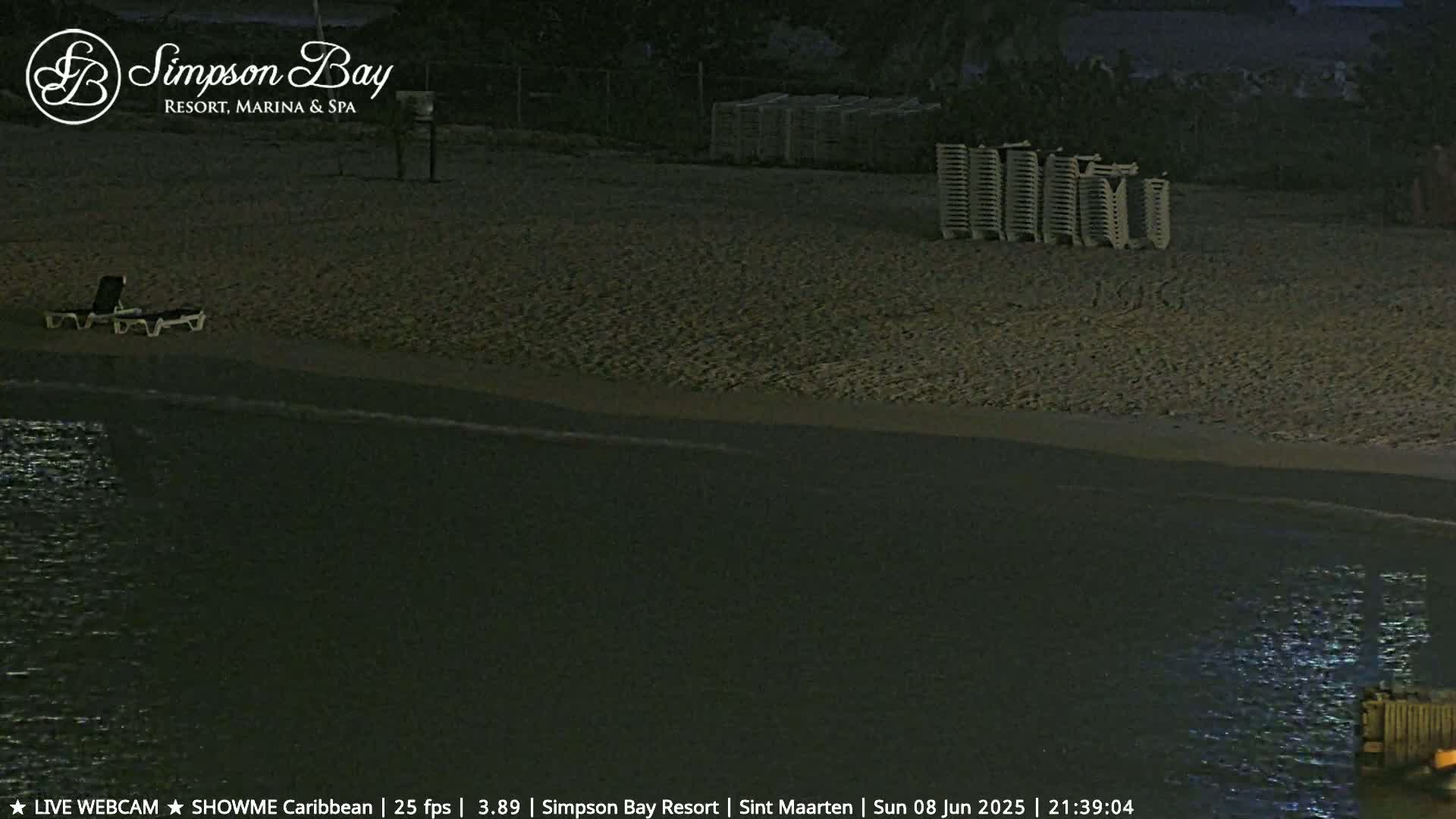 Carribean , Sint Maarten Kim Sha Beach Live Cam - Simpson Bay, Sint Maarten, Netherland
