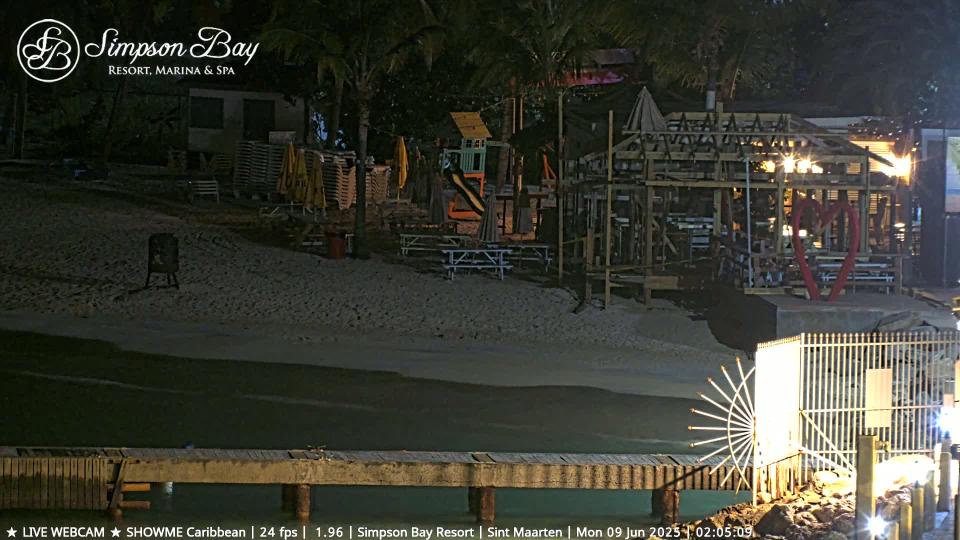 Carribean , Sint Maarten Kim Sha Beach Live Cam - Simpson Bay, Sint Maarten, Netherland
