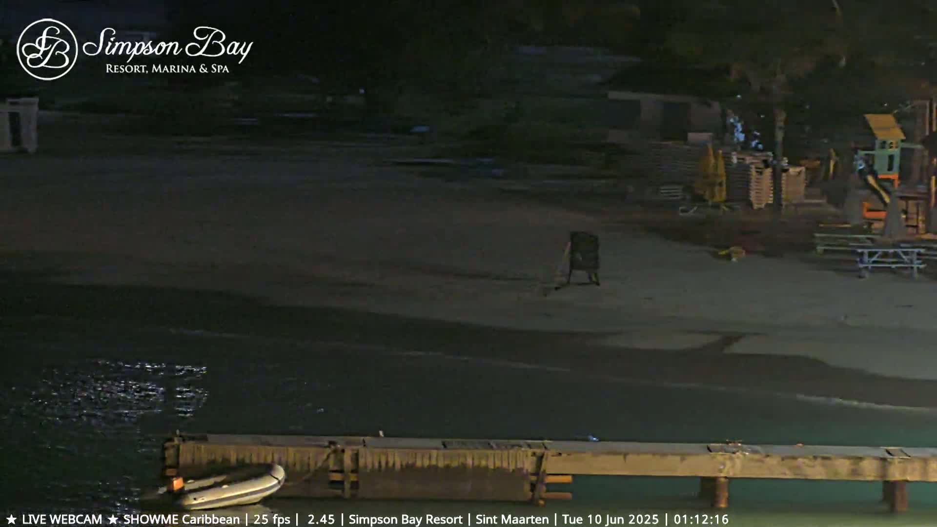 Carribean , Sint Maarten Kim Sha Beach Live Cam - Simpson Bay, Sint Maarten, Netherland