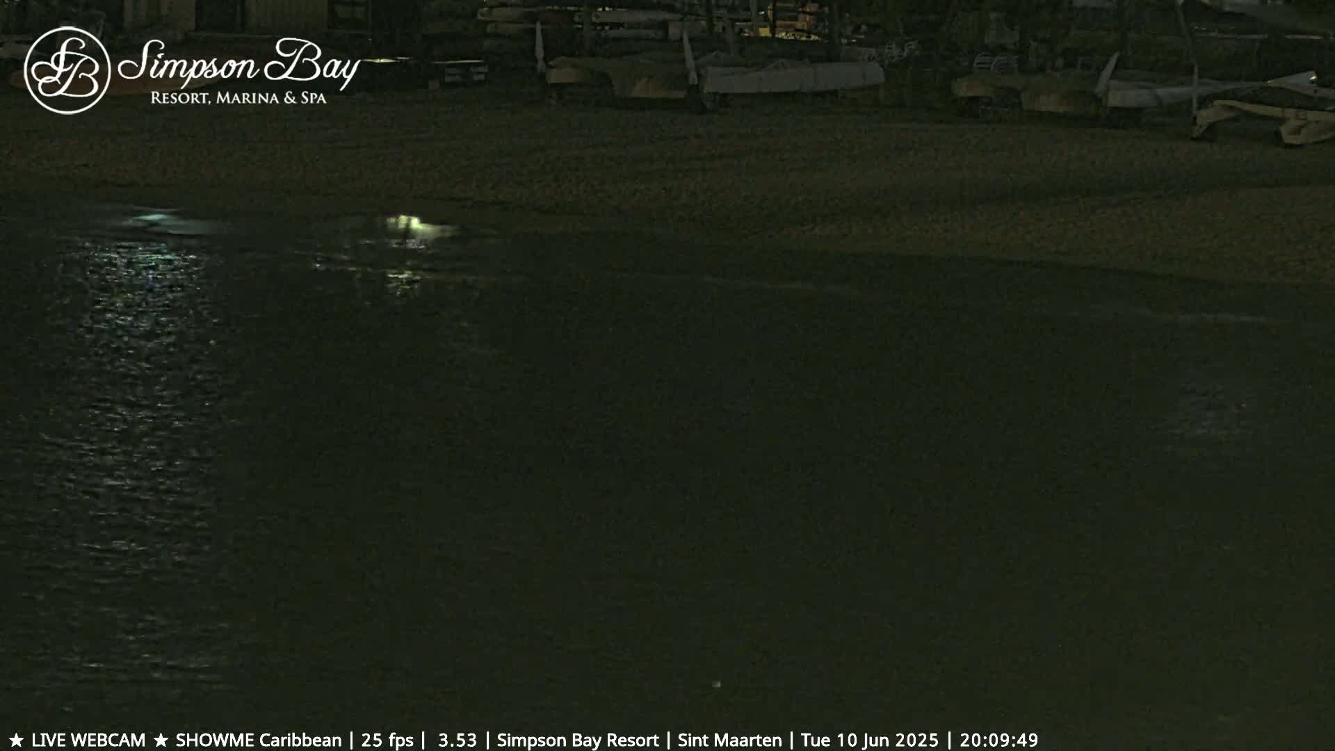 Carribean , Sint Maarten Kim Sha Beach Live Cam - Simpson Bay, Sint Maarten, Netherland