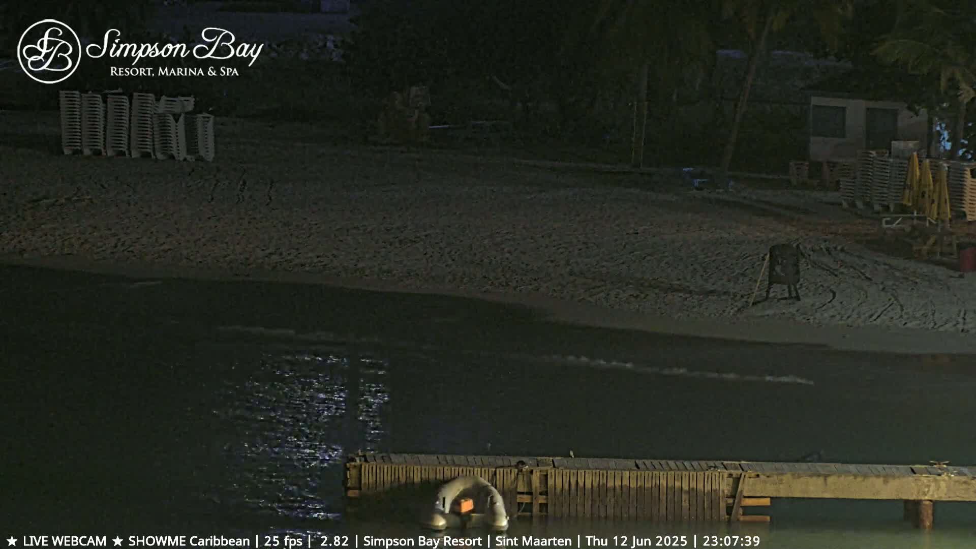 Carribean , Sint Maarten Kim Sha Beach Live Cam - Simpson Bay, Sint Maarten, Netherland