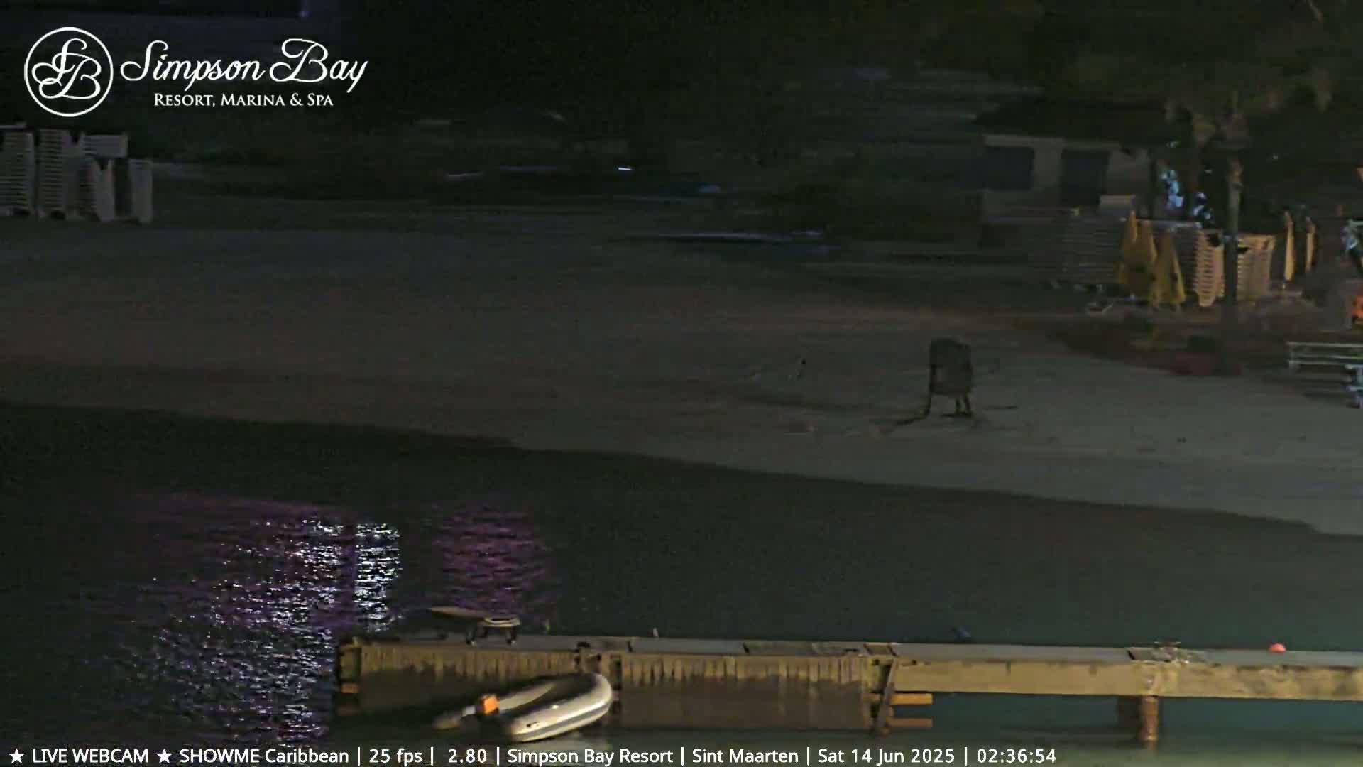 Carribean , Sint Maarten Kim Sha Beach Live Cam - Simpson Bay, Sint Maarten, Netherland