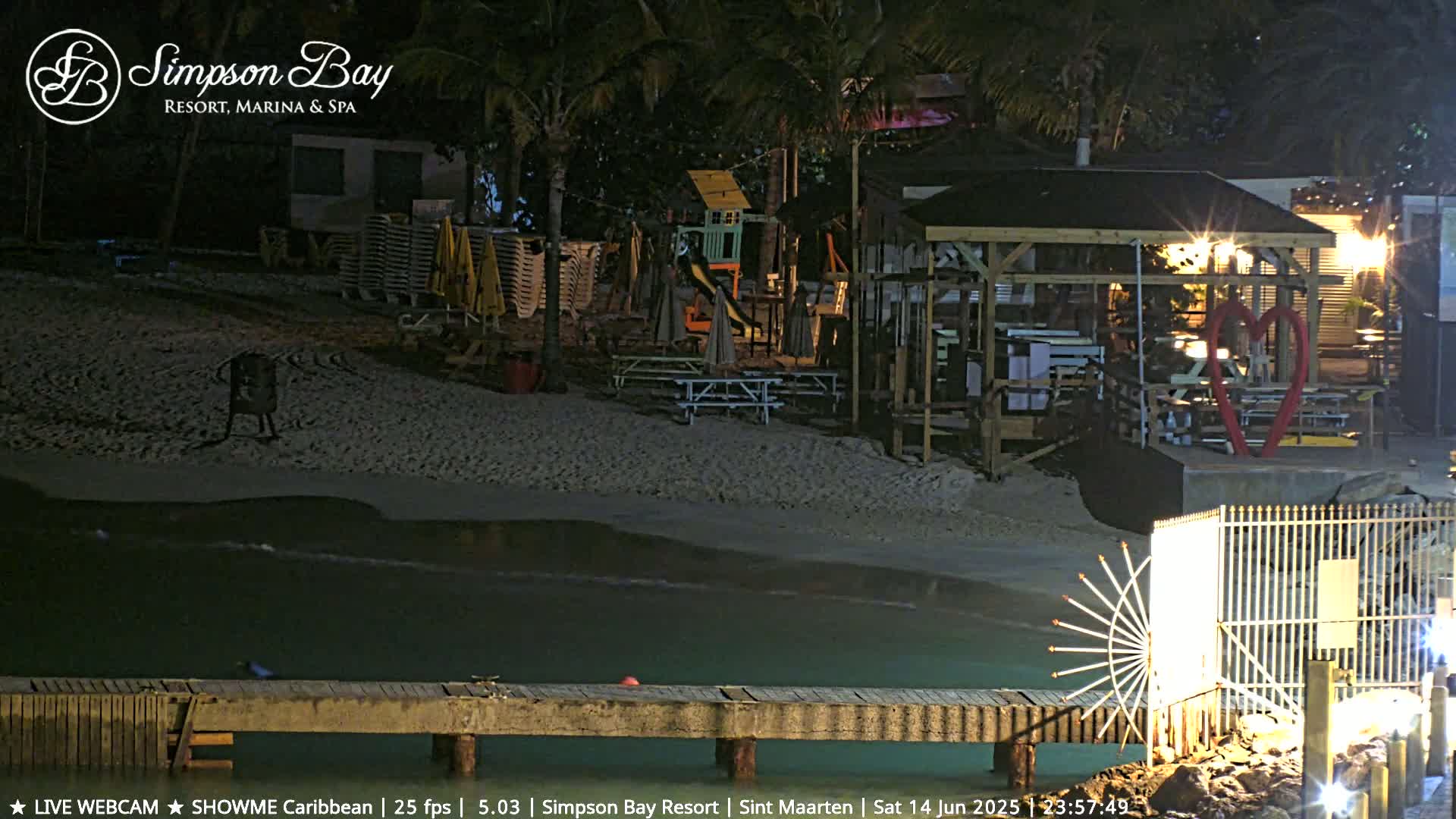 Carribean , Sint Maarten Kim Sha Beach Live Cam - Simpson Bay, Sint Maarten, Netherland