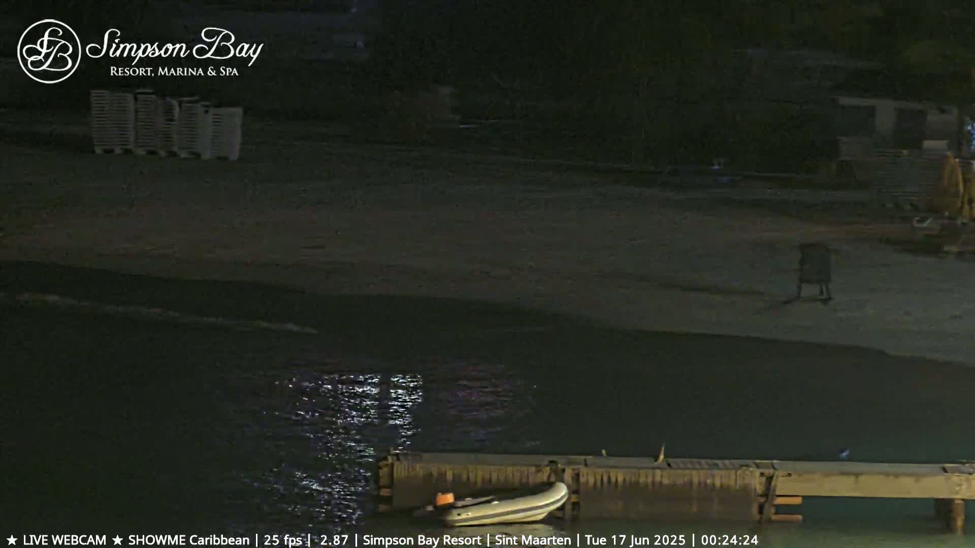 Carribean , Sint Maarten Kim Sha Beach Live Cam - Simpson Bay, Sint Maarten, Netherland