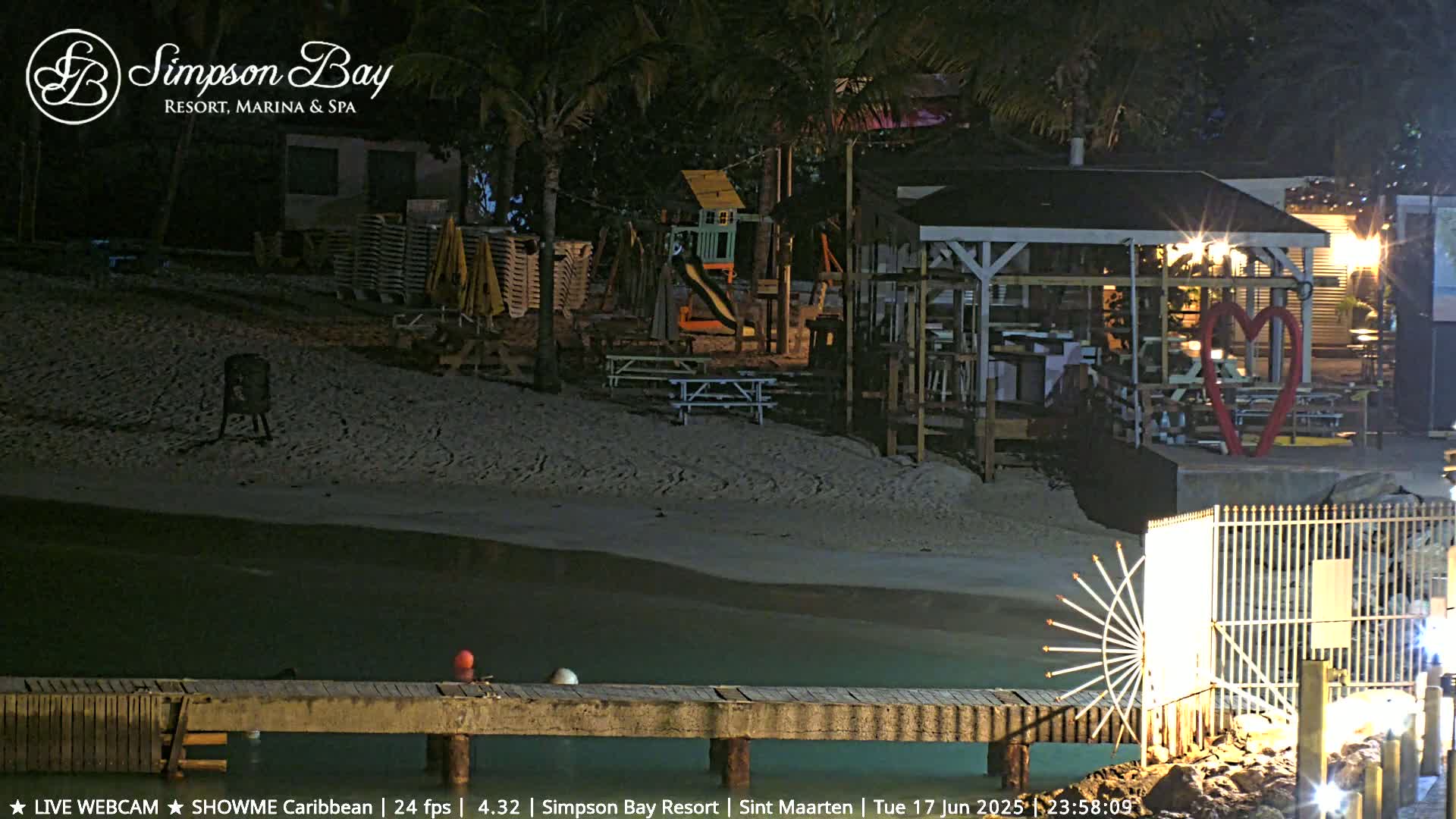 Carribean , Sint Maarten Kim Sha Beach Live Cam - Simpson Bay, Sint Maarten, Netherland