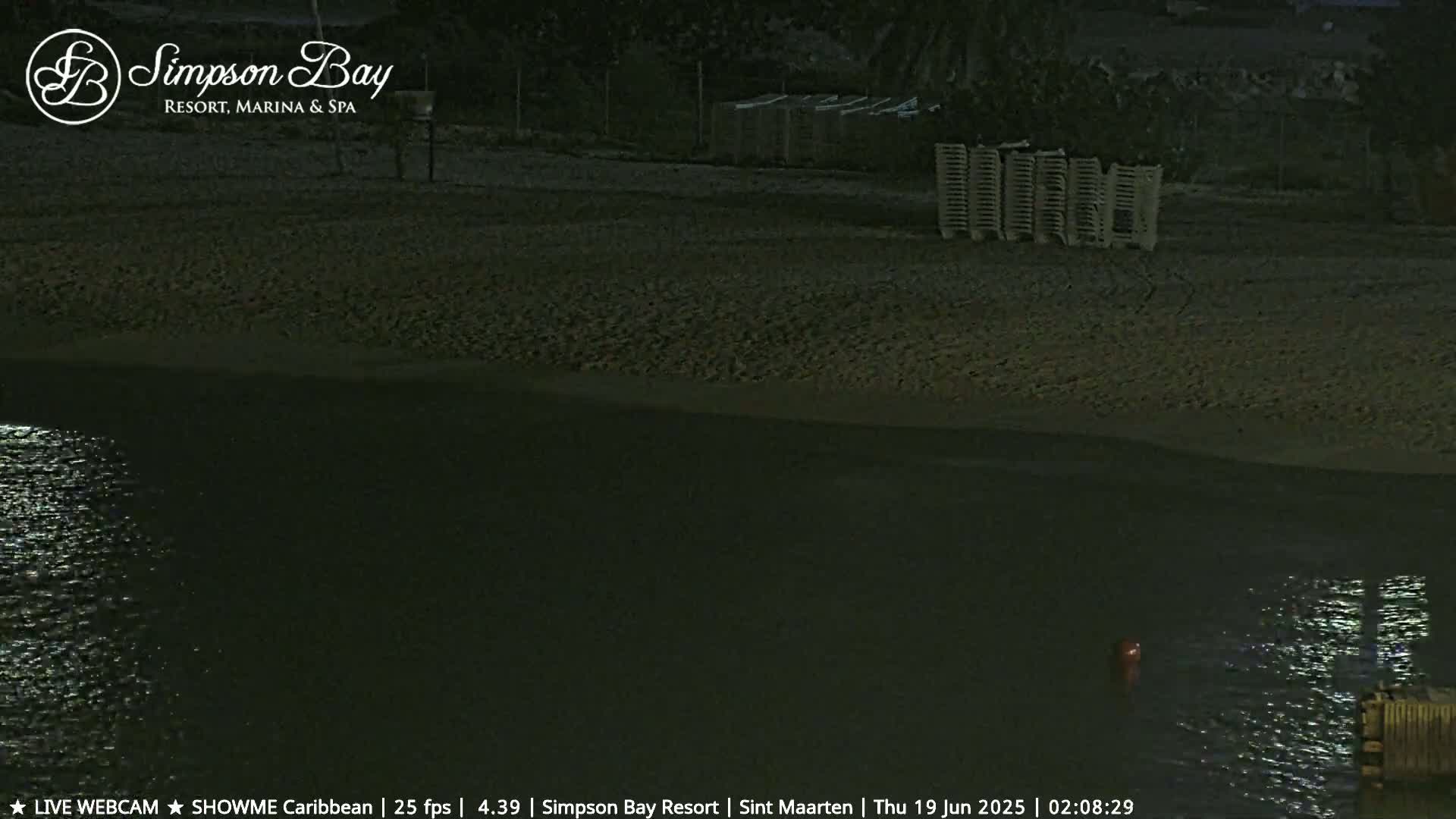 Carribean , Sint Maarten Kim Sha Beach Live Cam - Simpson Bay, Sint Maarten, Netherland