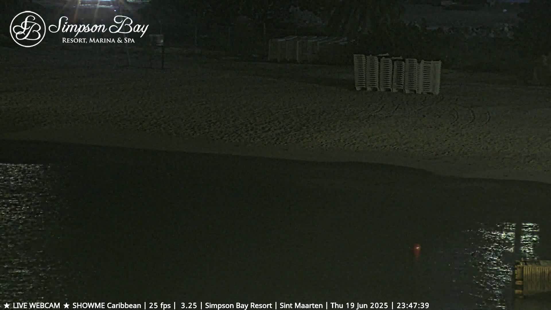 Carribean , Sint Maarten Kim Sha Beach Live Cam - Simpson Bay, Sint Maarten, Netherland