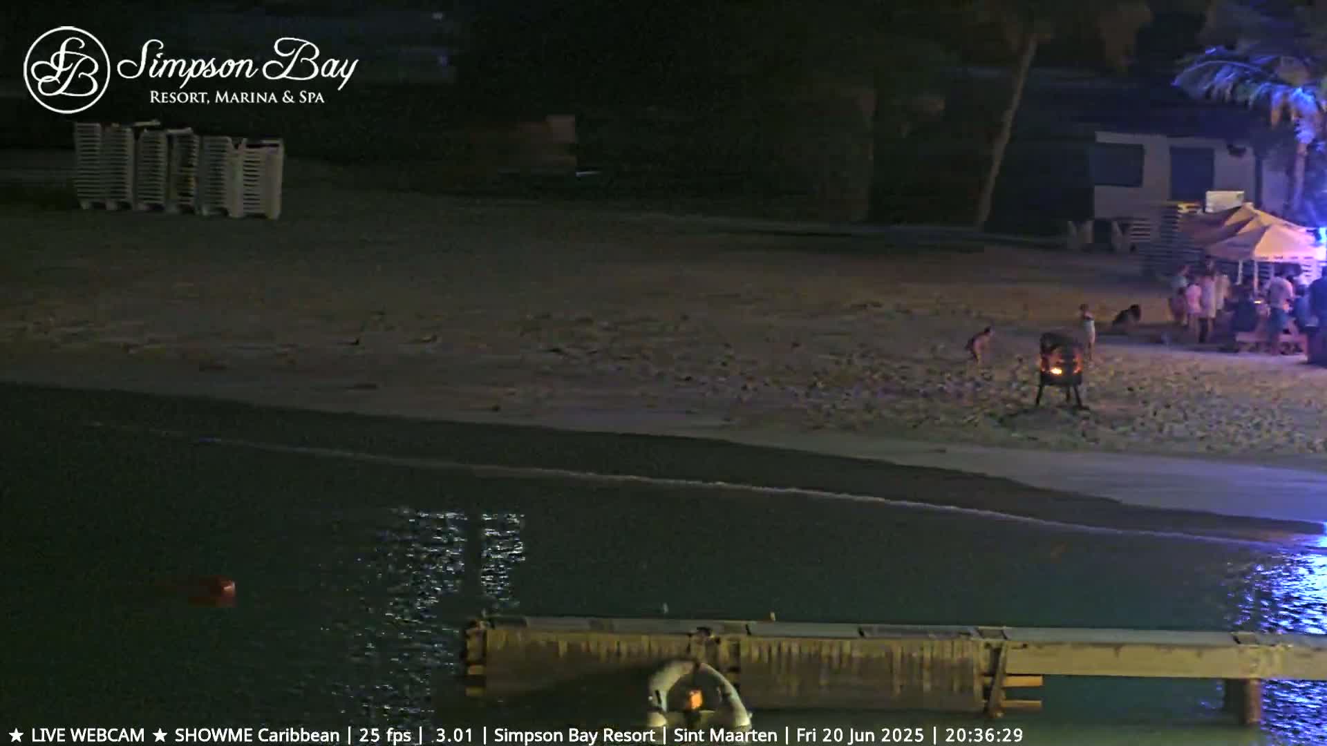 Carribean , Sint Maarten Kim Sha Beach Live Cam - Simpson Bay, Sint Maarten, Netherland