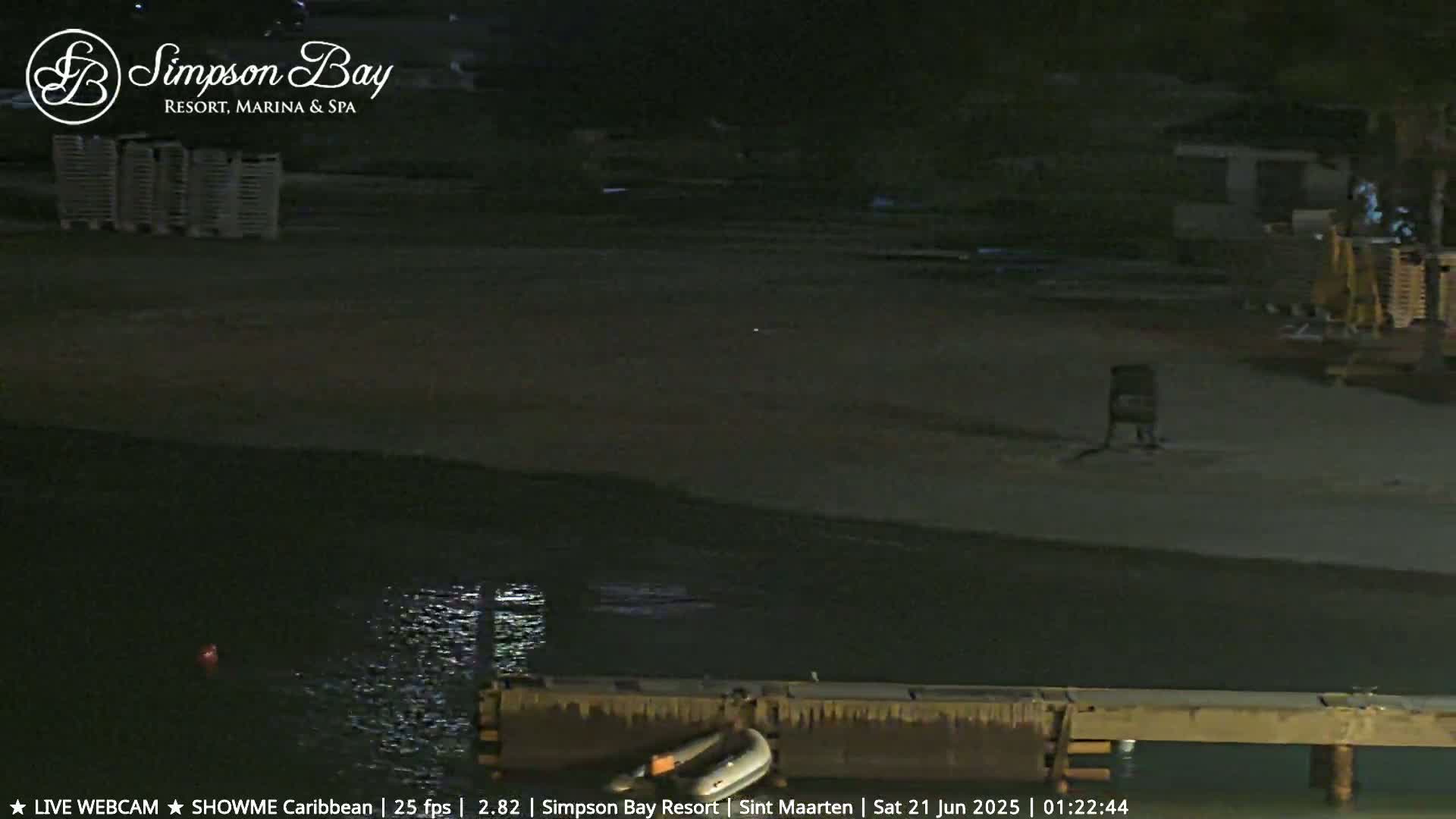 Carribean , Sint Maarten Kim Sha Beach Live Cam - Simpson Bay, Sint Maarten, Netherland