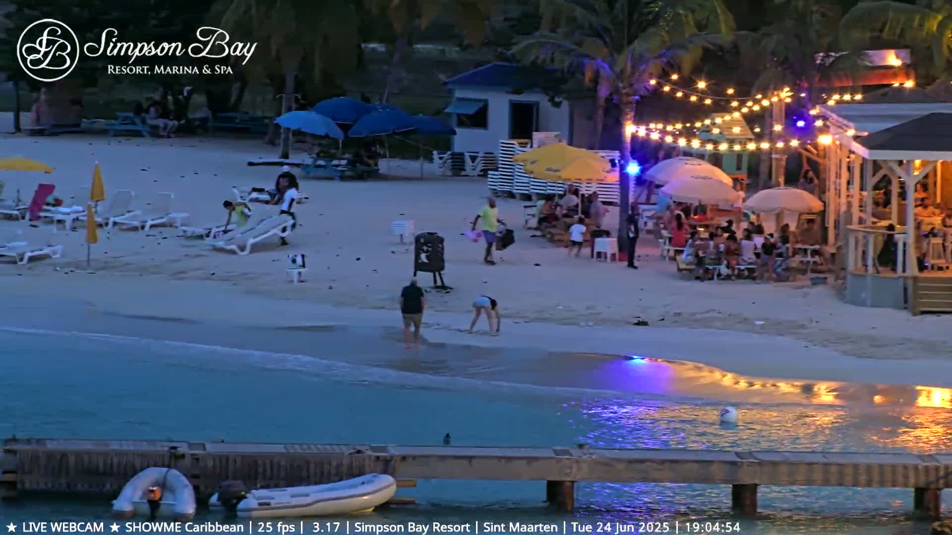 Carribean , Sint Maarten Kim Sha Beach Live Cam - Simpson Bay, Sint Maarten, Netherland
