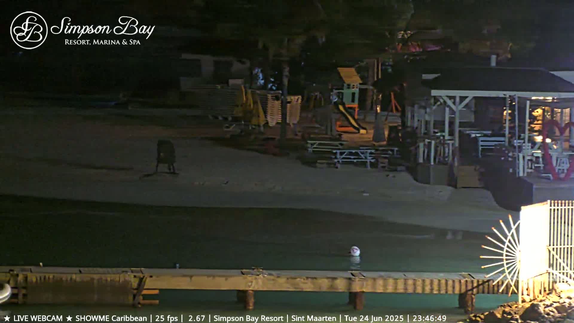 Carribean , Sint Maarten Kim Sha Beach Live Cam - Simpson Bay, Sint Maarten, Netherland