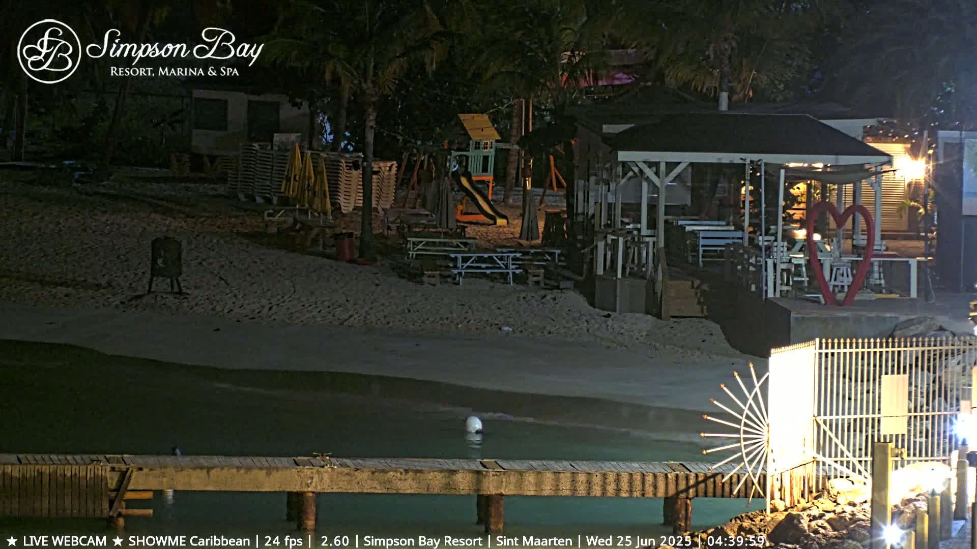 Carribean , Sint Maarten Kim Sha Beach Live Cam - Simpson Bay, Sint Maarten, Netherland