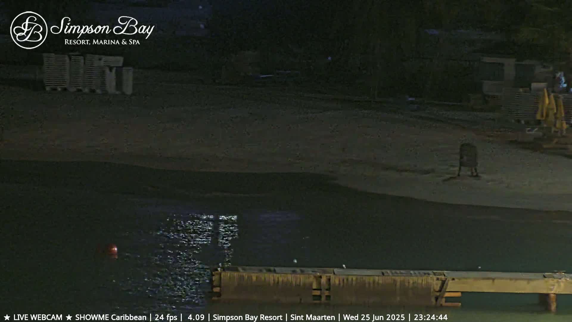 Carribean , Sint Maarten Kim Sha Beach Live Cam - Simpson Bay, Sint Maarten, Netherland