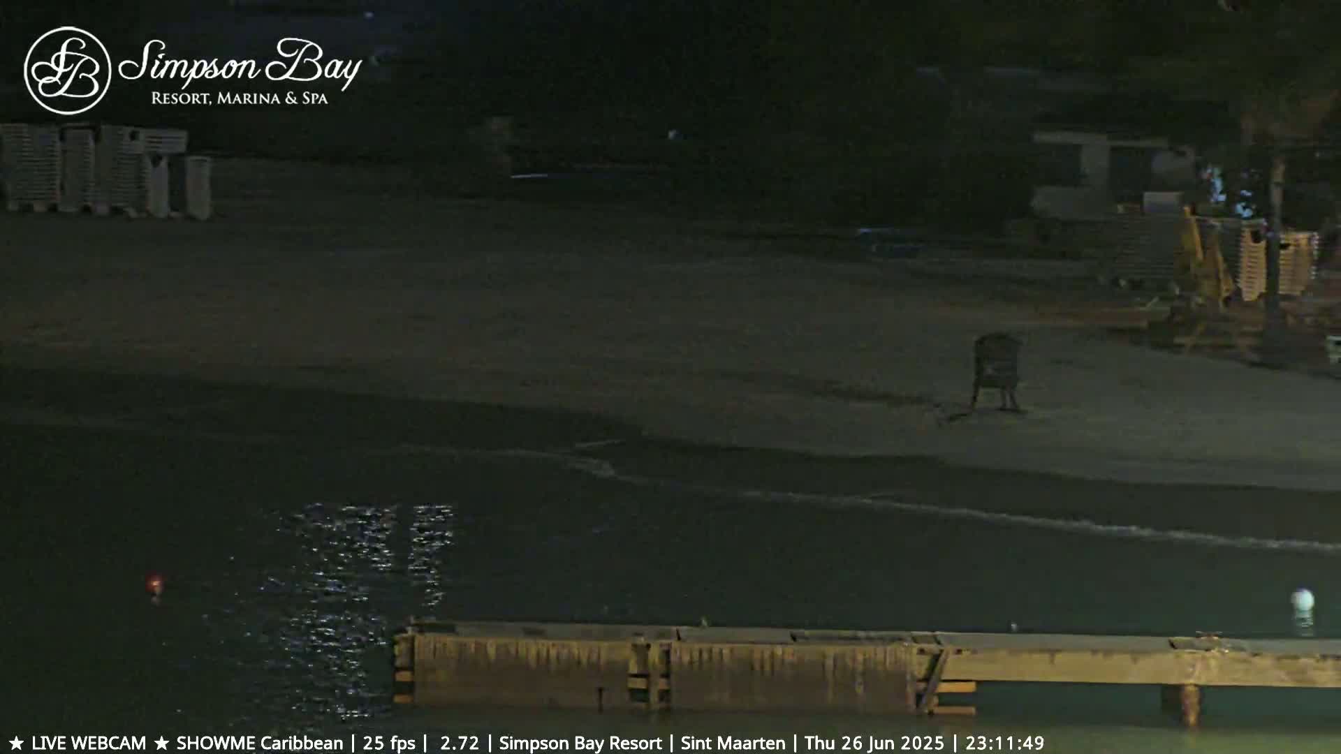 Carribean , Sint Maarten Kim Sha Beach Live Cam - Simpson Bay, Sint Maarten, Netherland