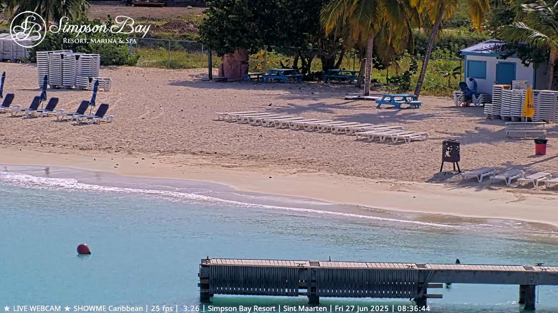 Carribean , Sint Maarten Kim Sha Beach Live Cam - Simpson Bay, Sint Maarten, Netherland