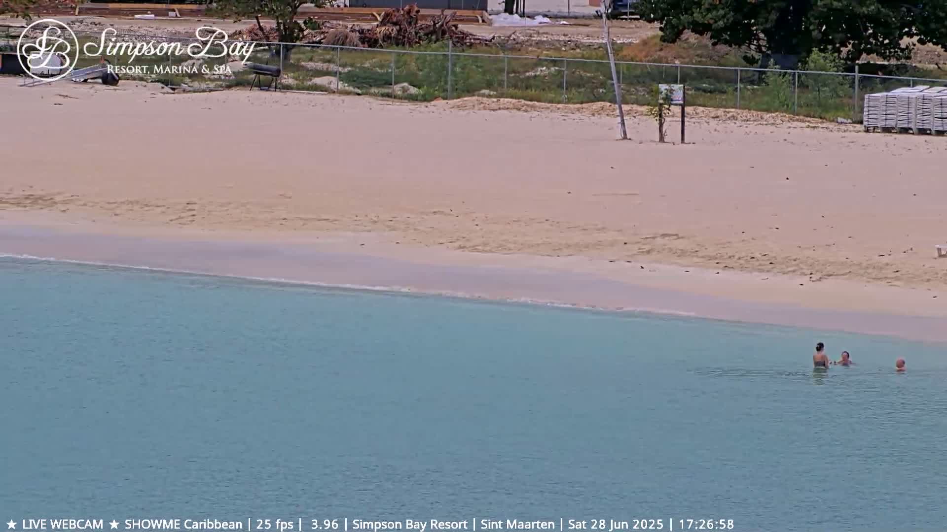 Carribean , Sint Maarten Kim Sha Beach Live Cam - Simpson Bay, Sint Maarten, Netherland