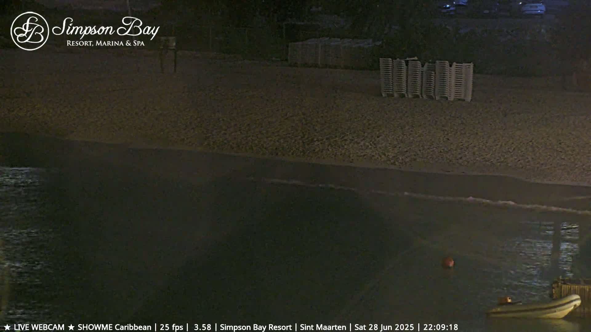 Carribean , Sint Maarten Kim Sha Beach Live Cam - Simpson Bay, Sint Maarten, Netherland