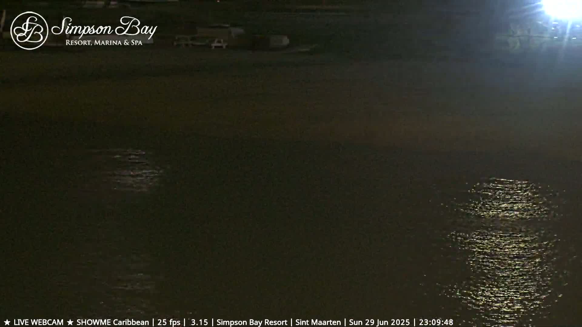 Carribean , Sint Maarten Kim Sha Beach Live Cam - Simpson Bay, Sint Maarten, Netherland
