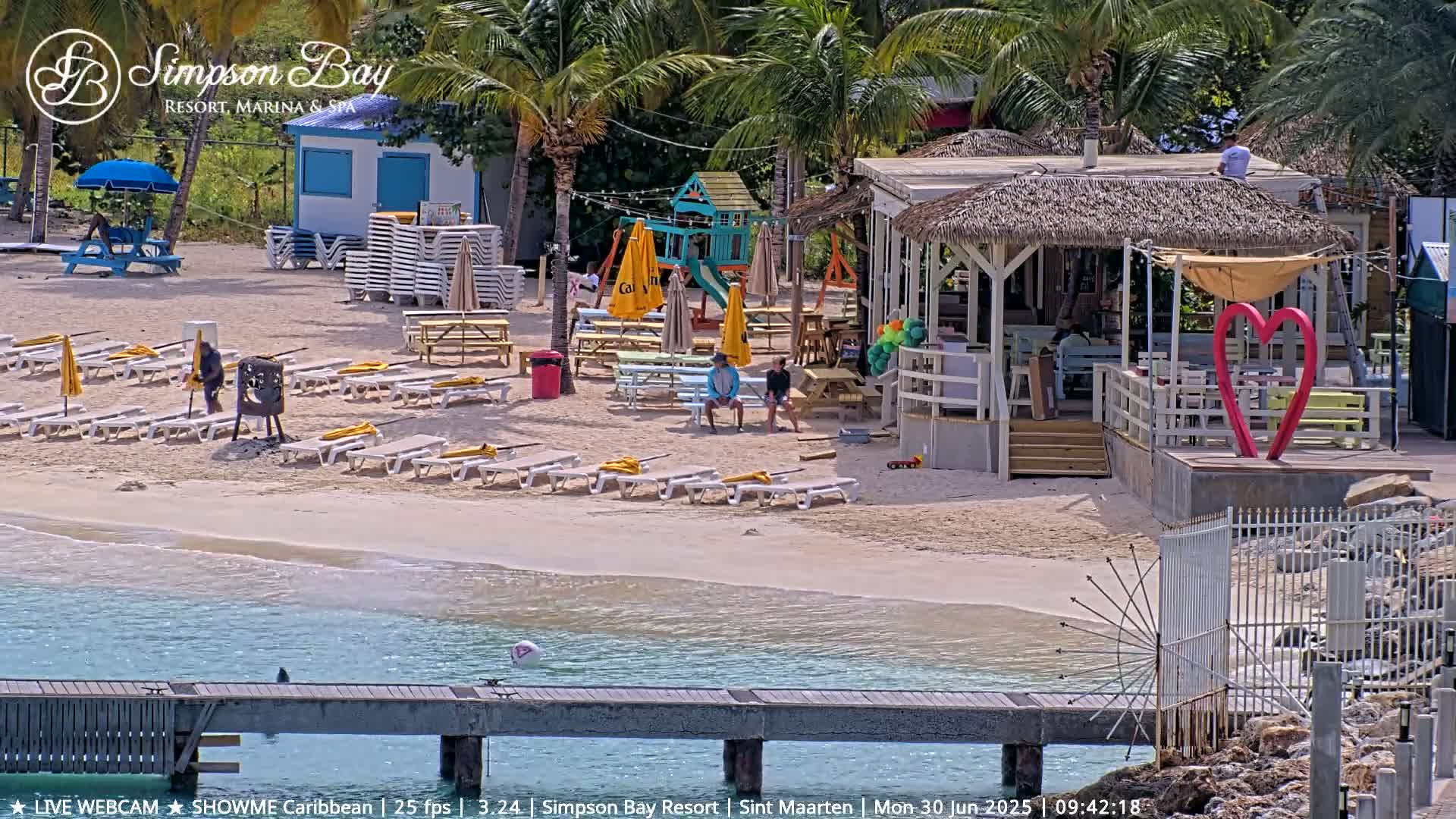 Carribean , Sint Maarten Kim Sha Beach Live Cam - Simpson Bay, Sint Maarten, Netherland