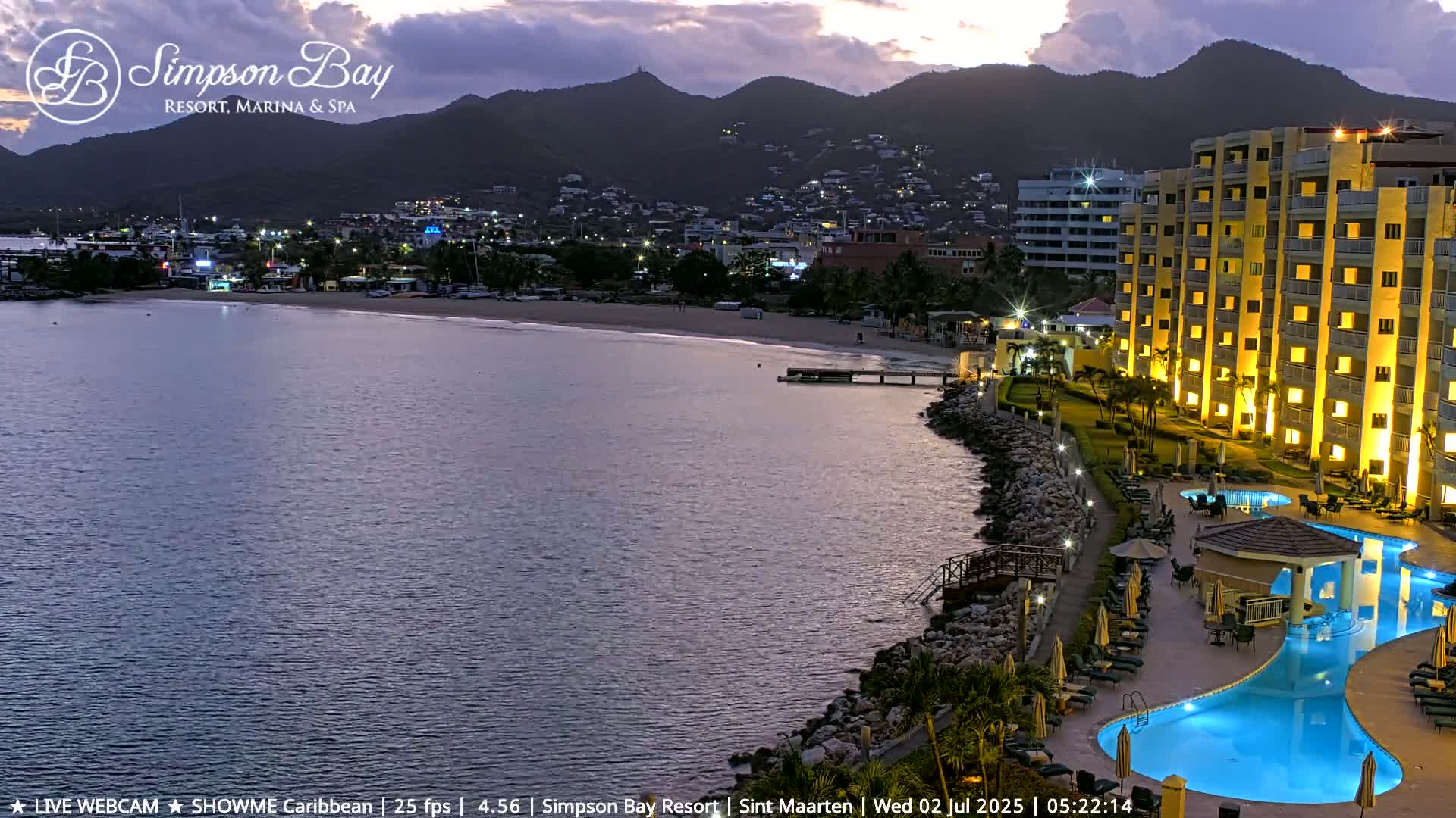 Carribean , Sint Maarten Kim Sha Beach Live Cam - Simpson Bay, Sint Maarten, Netherland
