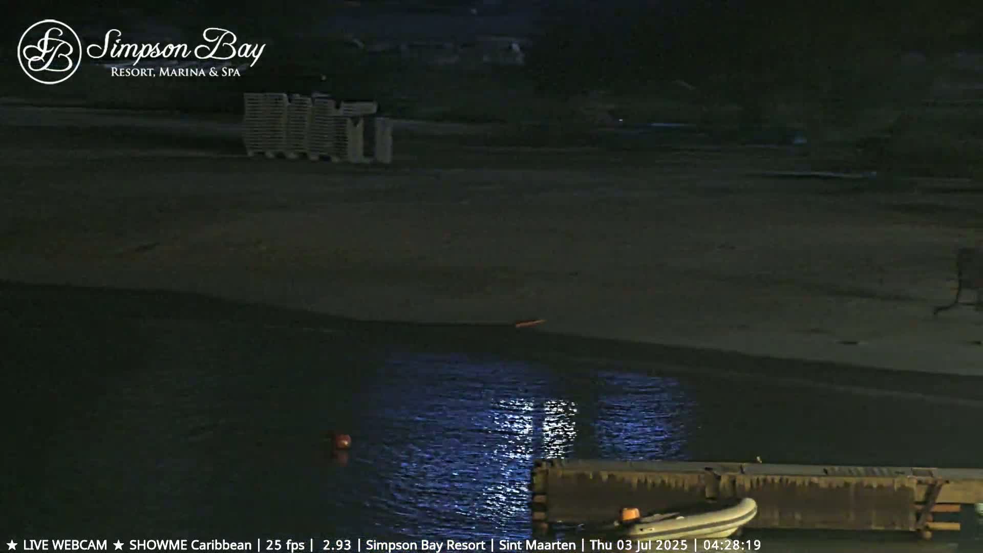 Carribean , Sint Maarten Kim Sha Beach Live Cam - Simpson Bay, Sint Maarten, Netherland
